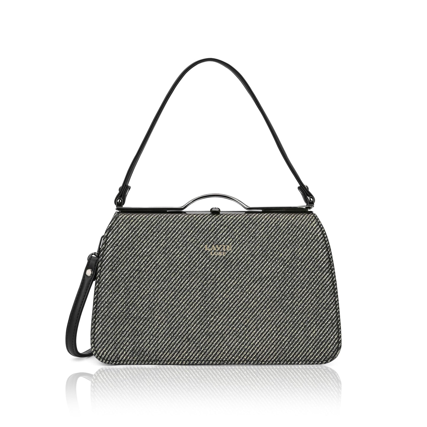 Lavie Luxe Women's Glam Book Satchel Frame Satchel Handbag | Satchel Bag for Work | Ladies Purse | Stylish Shoulder Bag | Gift For Women