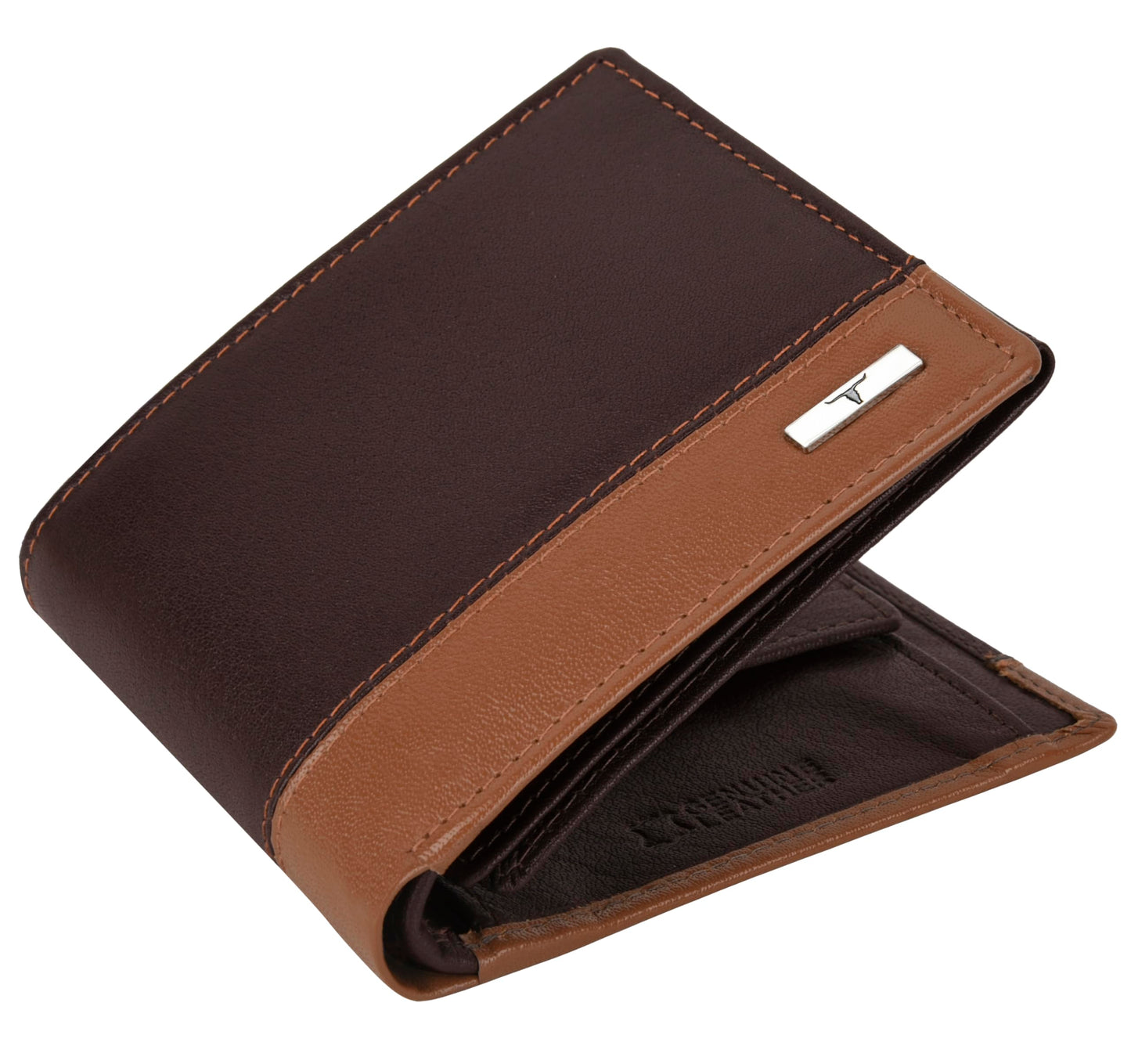 URBAN FOREST Seattle Brown/Cognac Leather Wallet for Men