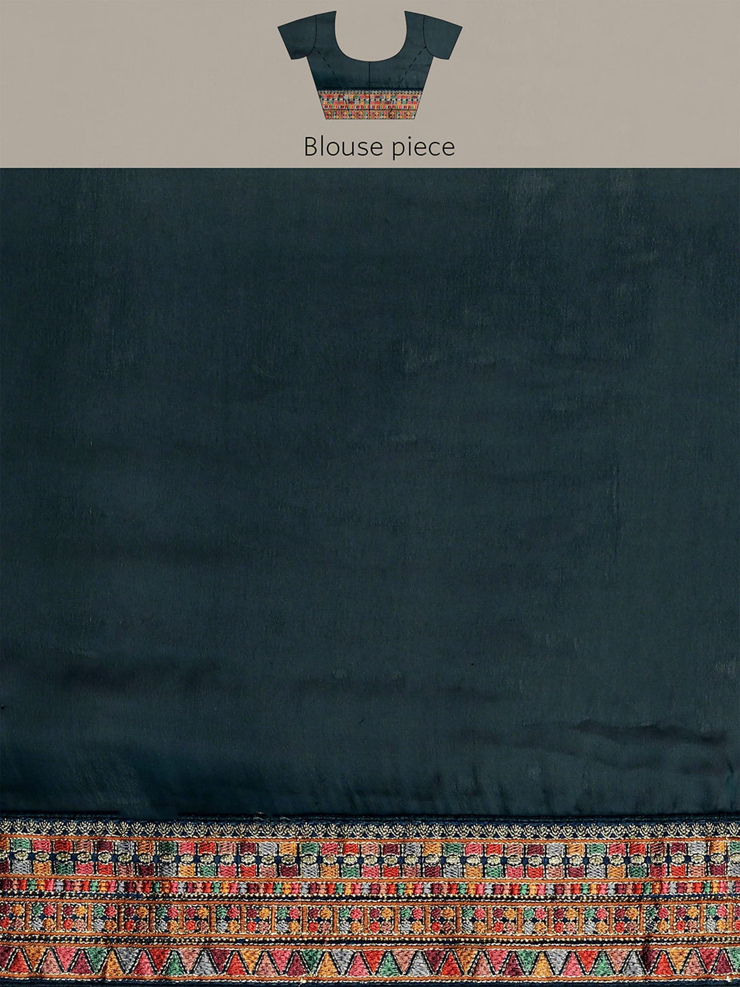 MOHEY Women's Saree, All Over Boota, Border Saree with Blouse Piece, Traditional Womens Saree, Satin (Blue)