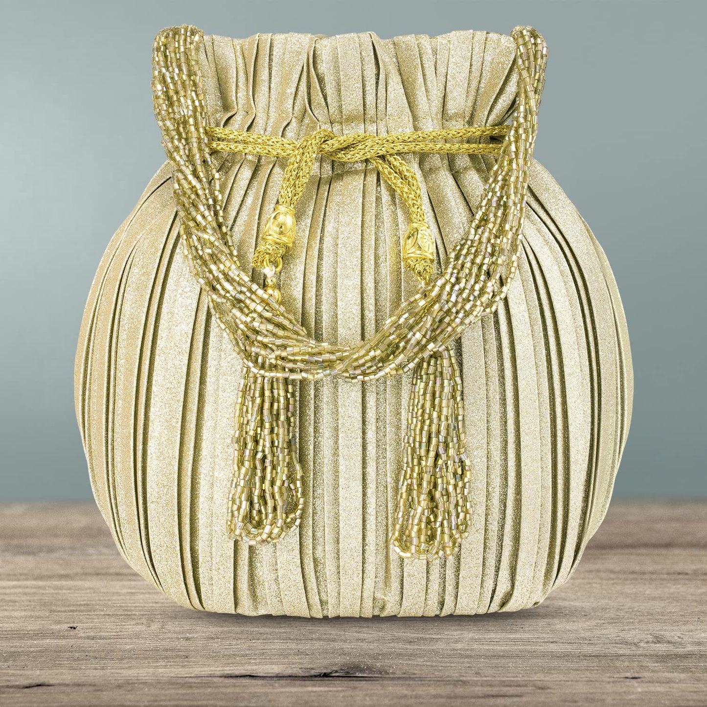 Peora Potli Bags for Women Evening Bag Clutch Ethnic Bride Purse with Drawstring (P63G)