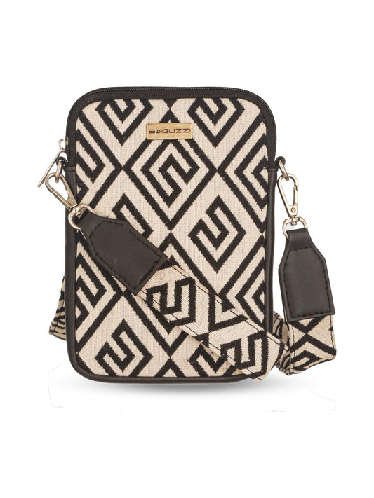 BAGUZZI Crossbody Mobile Sling Bag for Women | Stylish Women's Sling Bag | Vegan Leather Ladies Purse for Mobile Phone with Detachable Keychain and Adjustable Strap | Mobile Pouch,Sling Bag for Women