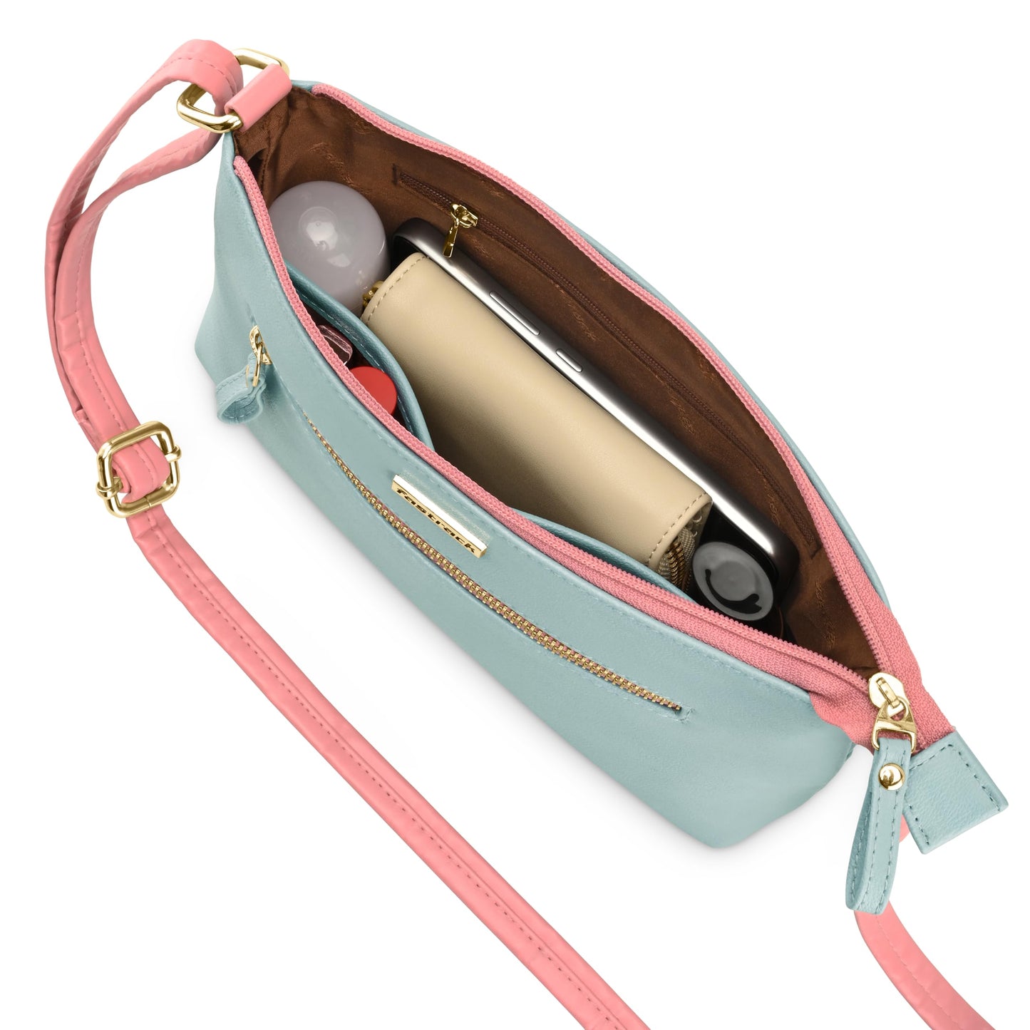 Fastrack Structured Sling Bag for Women, Girls and Ladies| with Quick Access Pocket | Made of Premium Faux Leather