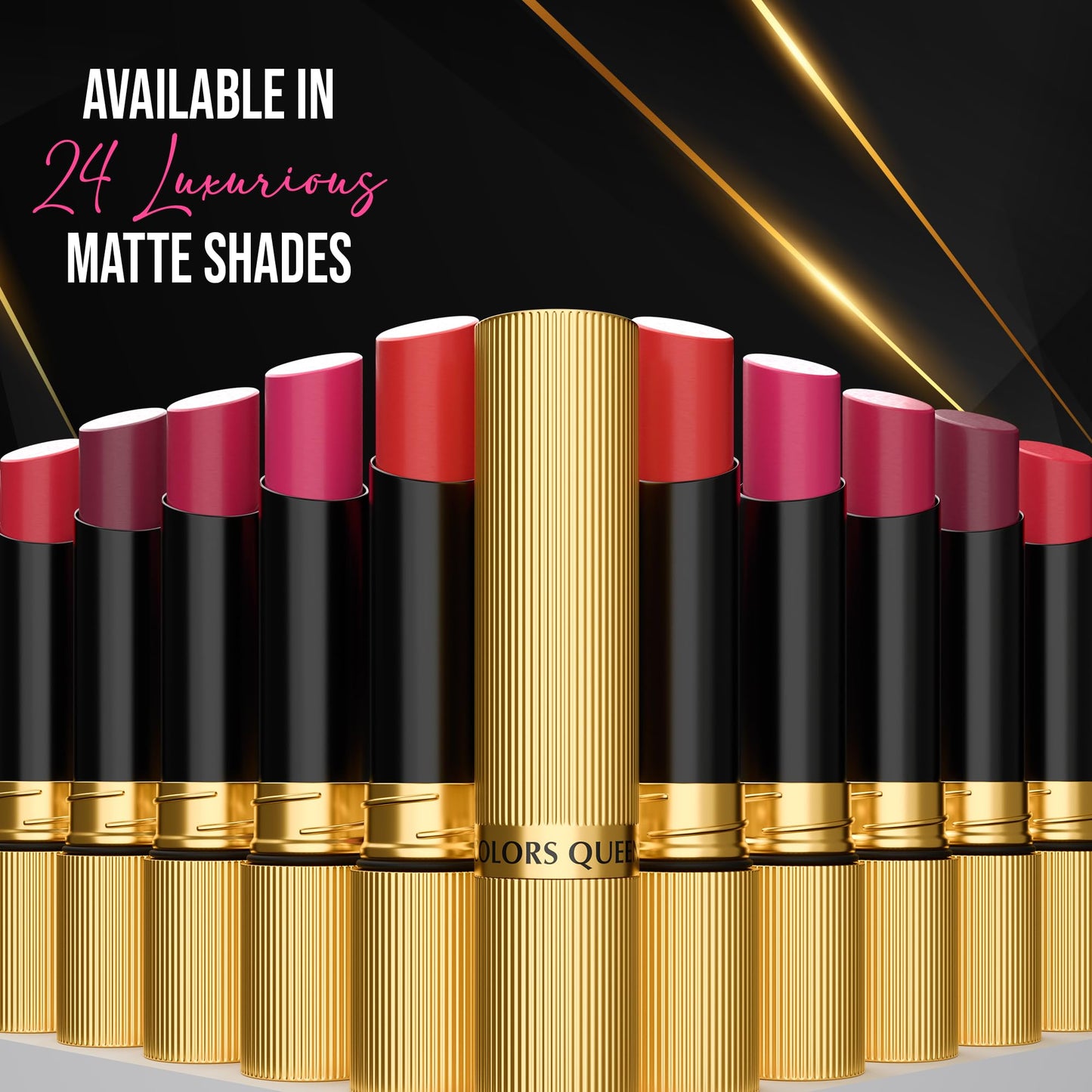 Colors Queen Hold Up Full Day Non-Transfer Matte Lipstick | Long Lasting and Weightless Formula | Intense Color Pay Off | Waterproof Lipstick for Women (104 - Deep Maroon, 4g)