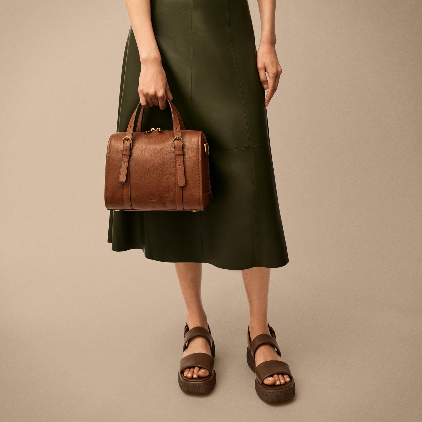 Fossil Women Carlie Brown Satchel Bag Zb1772200