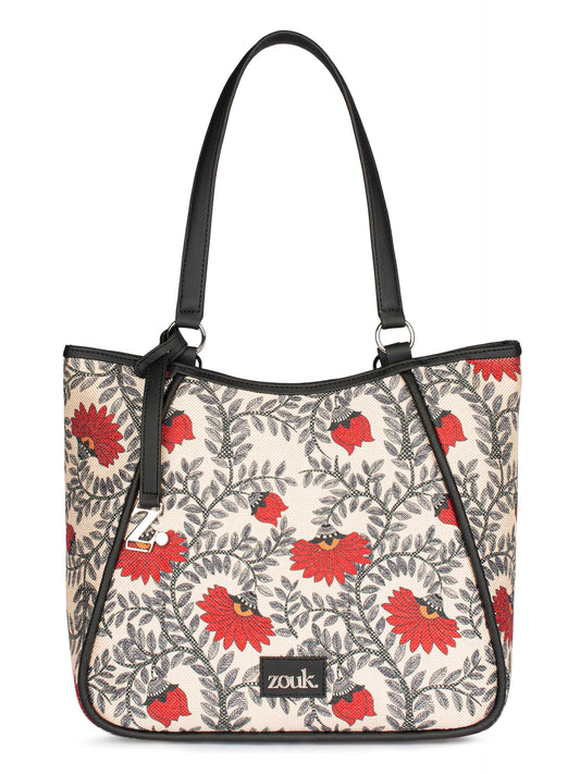 ZOUK Naisha Tote Bag - Nawabi Couture | Vegan Leather Handbag for Women
