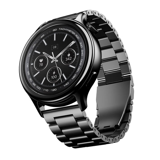 Boat Enigma Daze Women's Luxury Smart Watch w/ 1.3”(3.3cm) AuraVue Display w/ 20% Higher Brightness, Emergency SOS, Female Wellness Tracking, BT Calling, smart Watch for Women Latest (Steel Black)