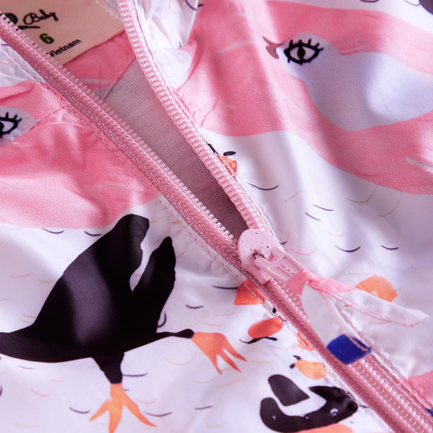 Hopscotch Girls Pink Full Sleeves Hooded Windbreaker Bomber Jacket For Ages (5-6 Years)