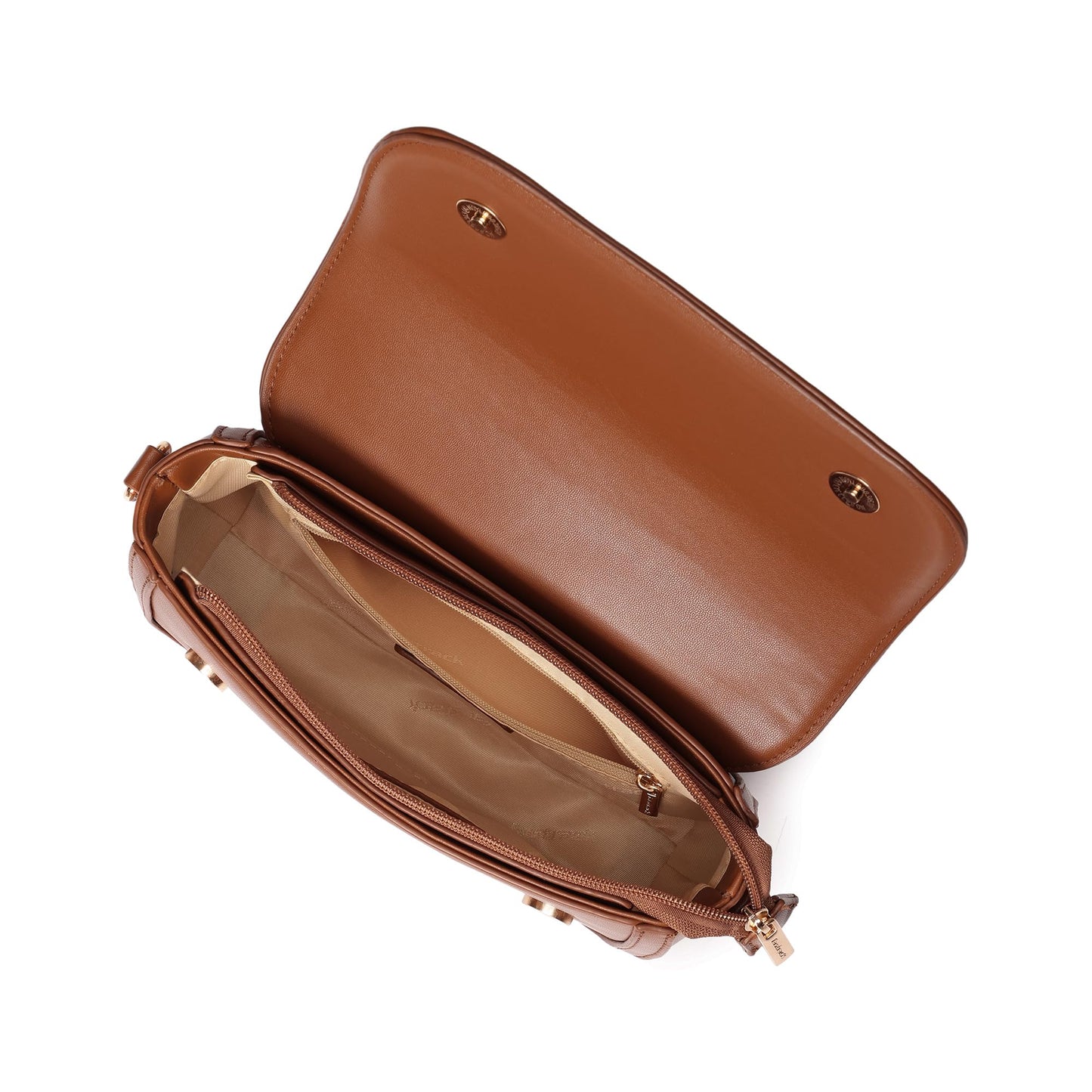 Fastrack Sherpa-Panel Sling Bag for Women | Faux Leather Crossbody with Zipper Closure, Gold Hardware and Detachable Strap | Compact Textured Bag for Casual and Evening Outfits