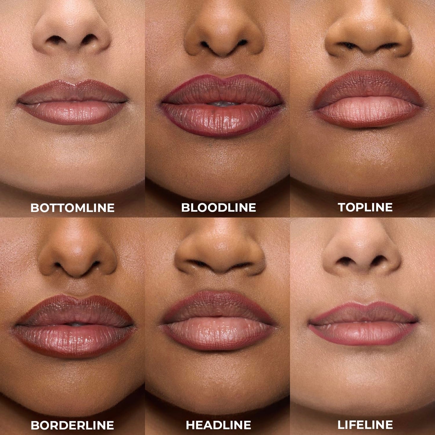 FAE Beauty Re:Define Lip Liner Set of 6 | Long-Lasting | Matte | Non-drying | Transferproof & Smudgeproof | Shades - Lifeline, Borderline, Topline, Bottomline, Headline, Bloodline
