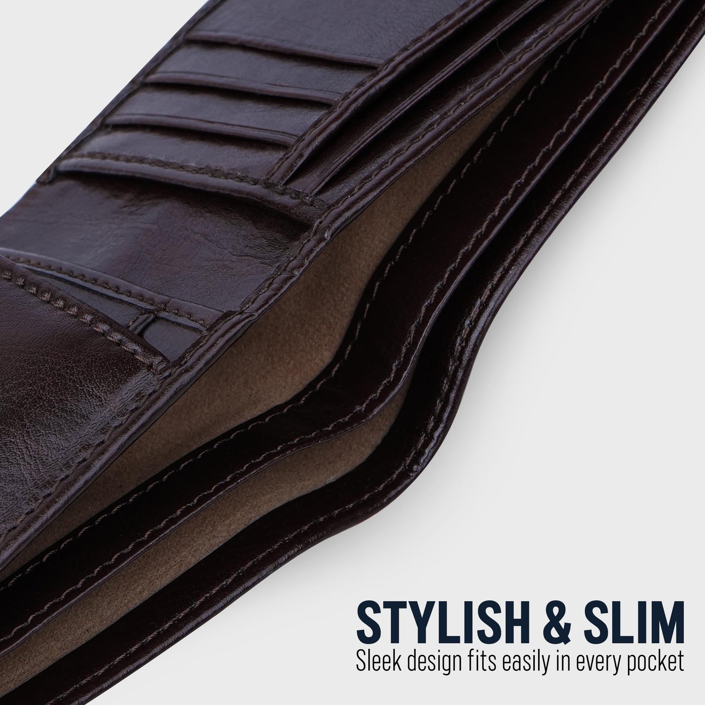 The Wallet Store Personalized Belt & Wallet Gift Set | with Name | Leather | Best Gift for Brother, Husband, Boyfriend, Father, Etc. (Brown)