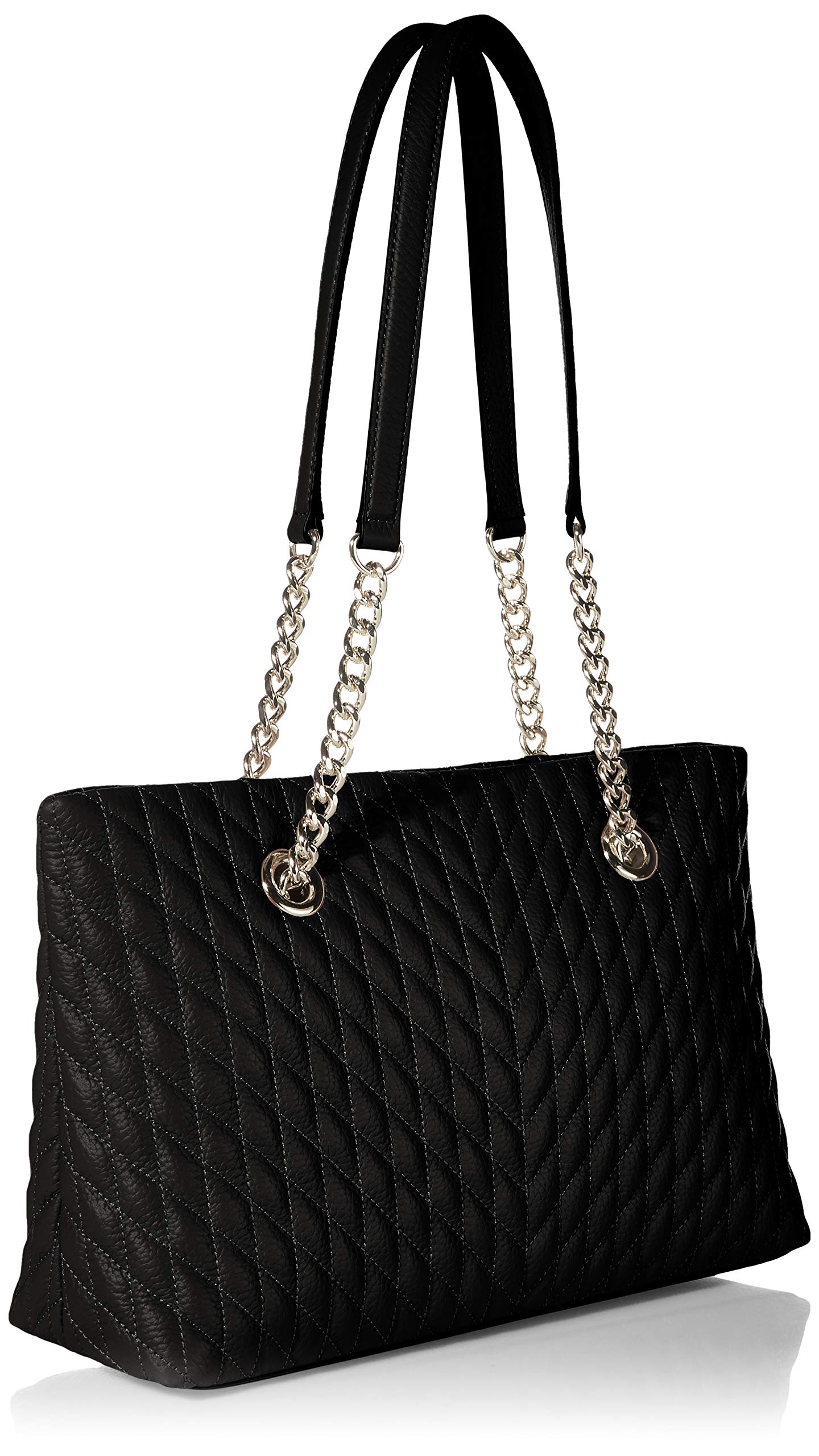Karl Lagerfeld Paris Karolina Tote Bag, Blck/Silver, One Size