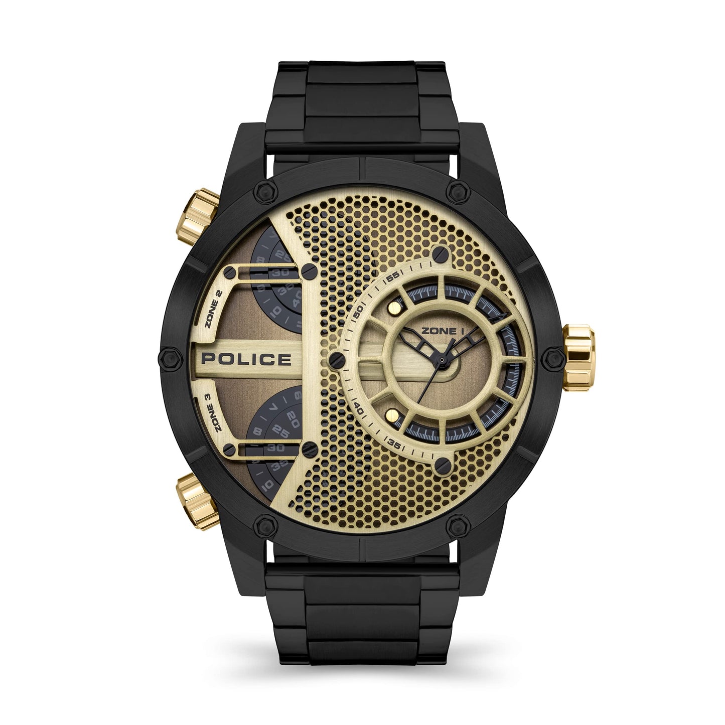 Police Analog Yellow Dial Men's Watch-PLPEWJG2118103