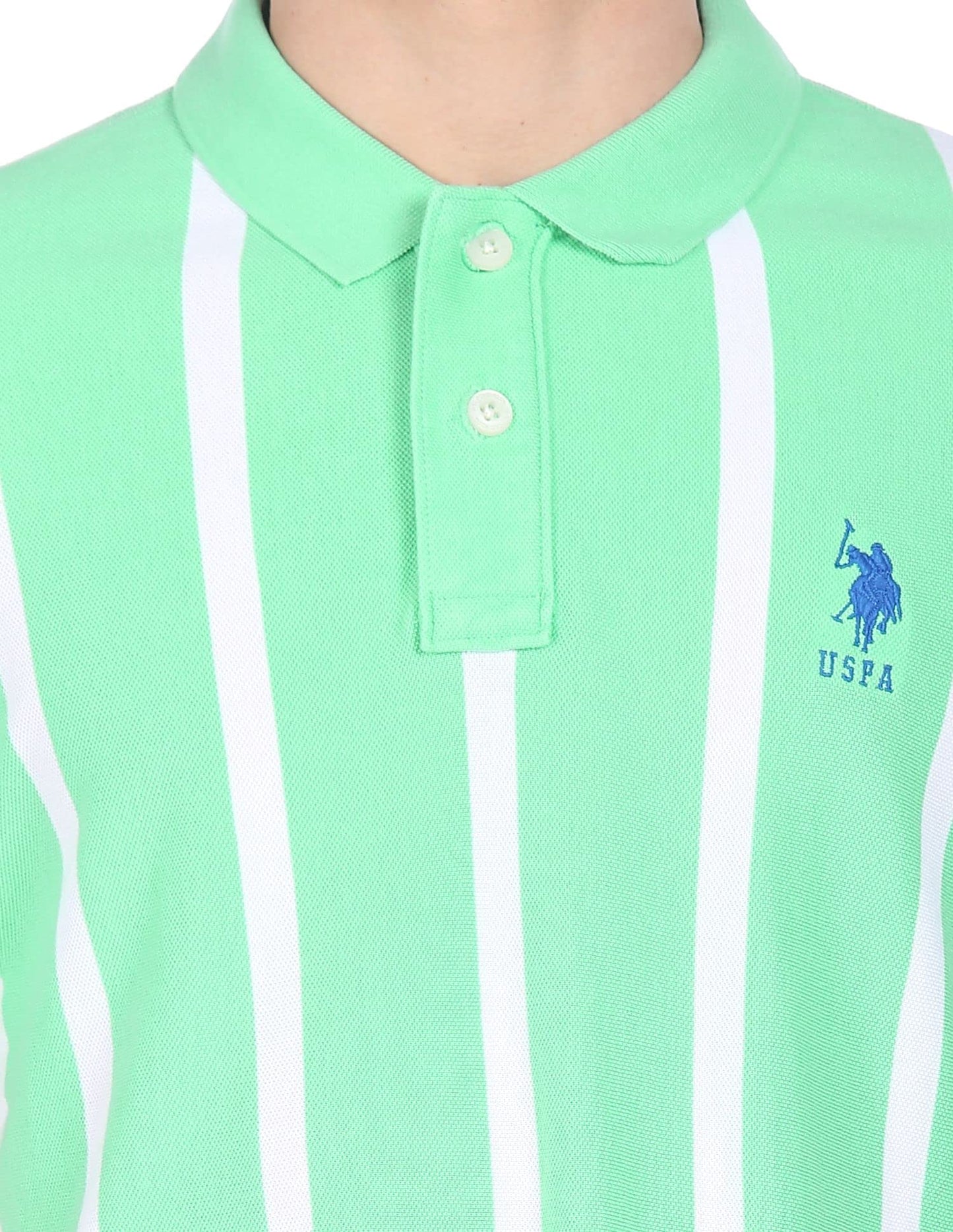 U.S. POLO ASSN. Men's Slim T-Shirt (USTSH0755_LT. Green S)