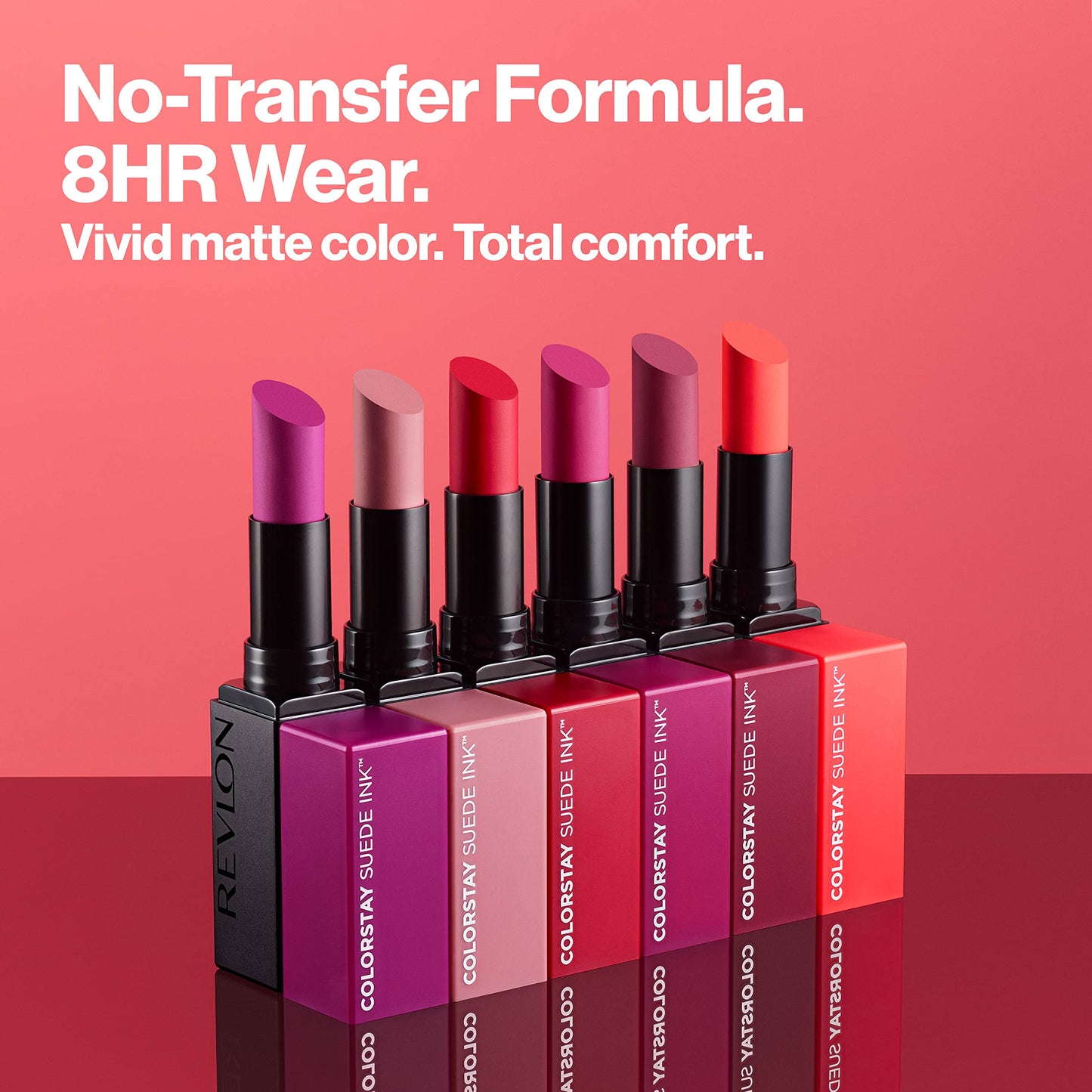 REVLON Lipstick, ColorStay Suede Ink, Built-in Primer, Infused with Vitamin E, Waterproof, Smudgeproof, Matte Color, 019 In the Zone (Pack of 1)