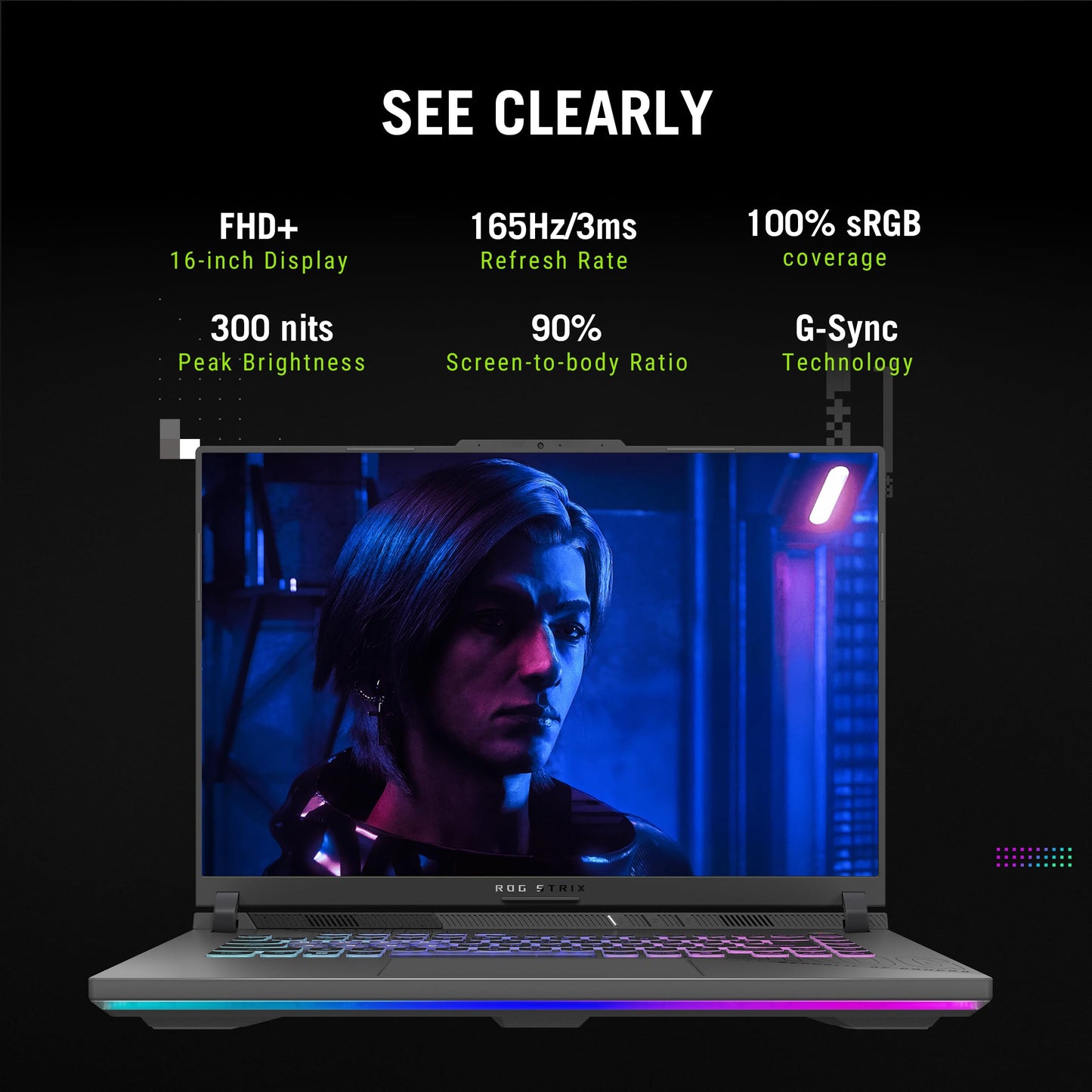 ASUS ROG Strix G16, AMD Ryzen 9 8940HX Gaming Laptop (RTX 5070 Ti/140W TGP/16GB RAM/1TB SSD/FHD+/16"/165Hz/90WHrs/Windows 11/M365 Basic (1Year)*/Office Home 2024/Eclipse Gray/2.5 Kg) G614PR-RV032WS