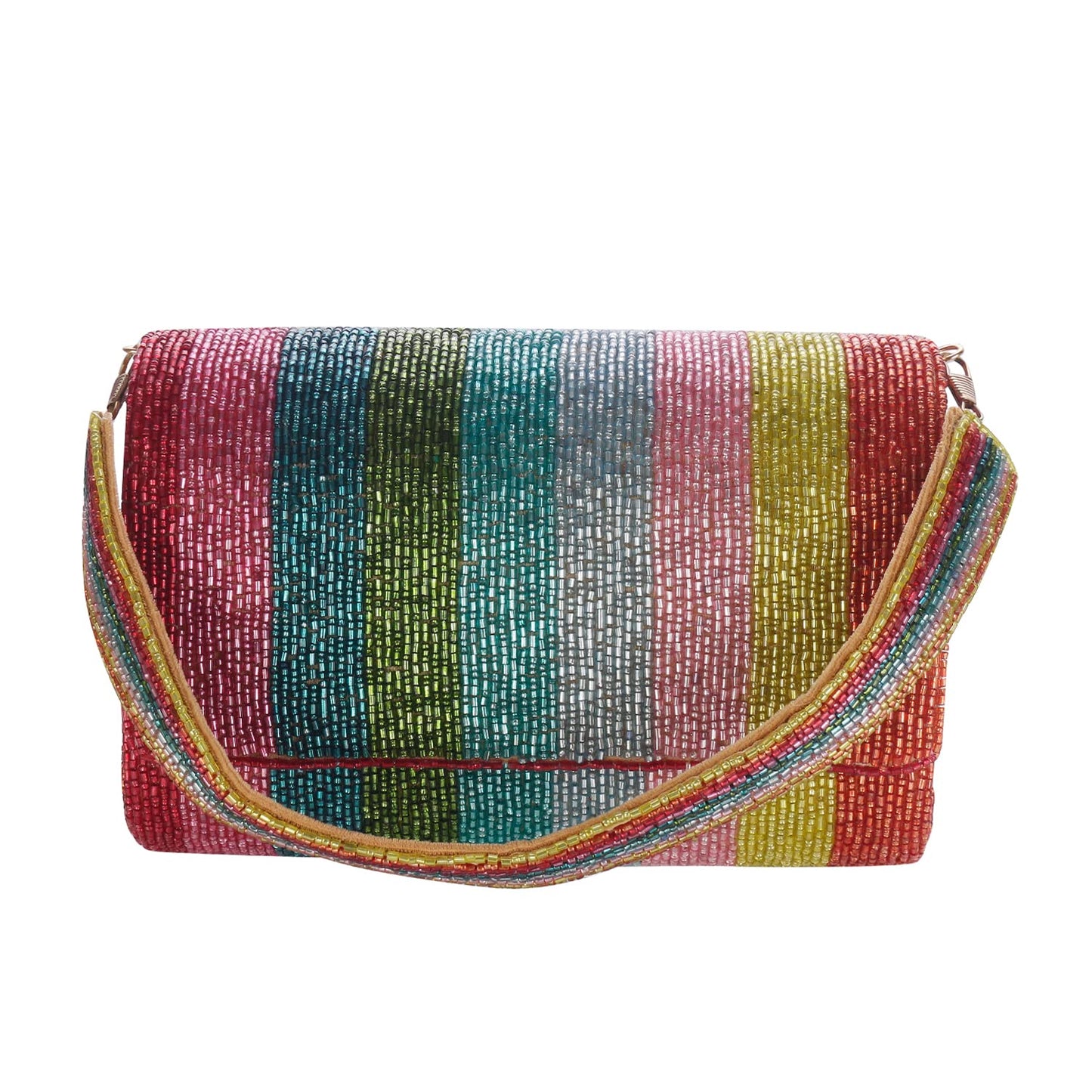 SWISNI Multicolor rainbow flap clutch bag II Women's Traditional Designer Clutch For Women & Girls II FLAP BAGS