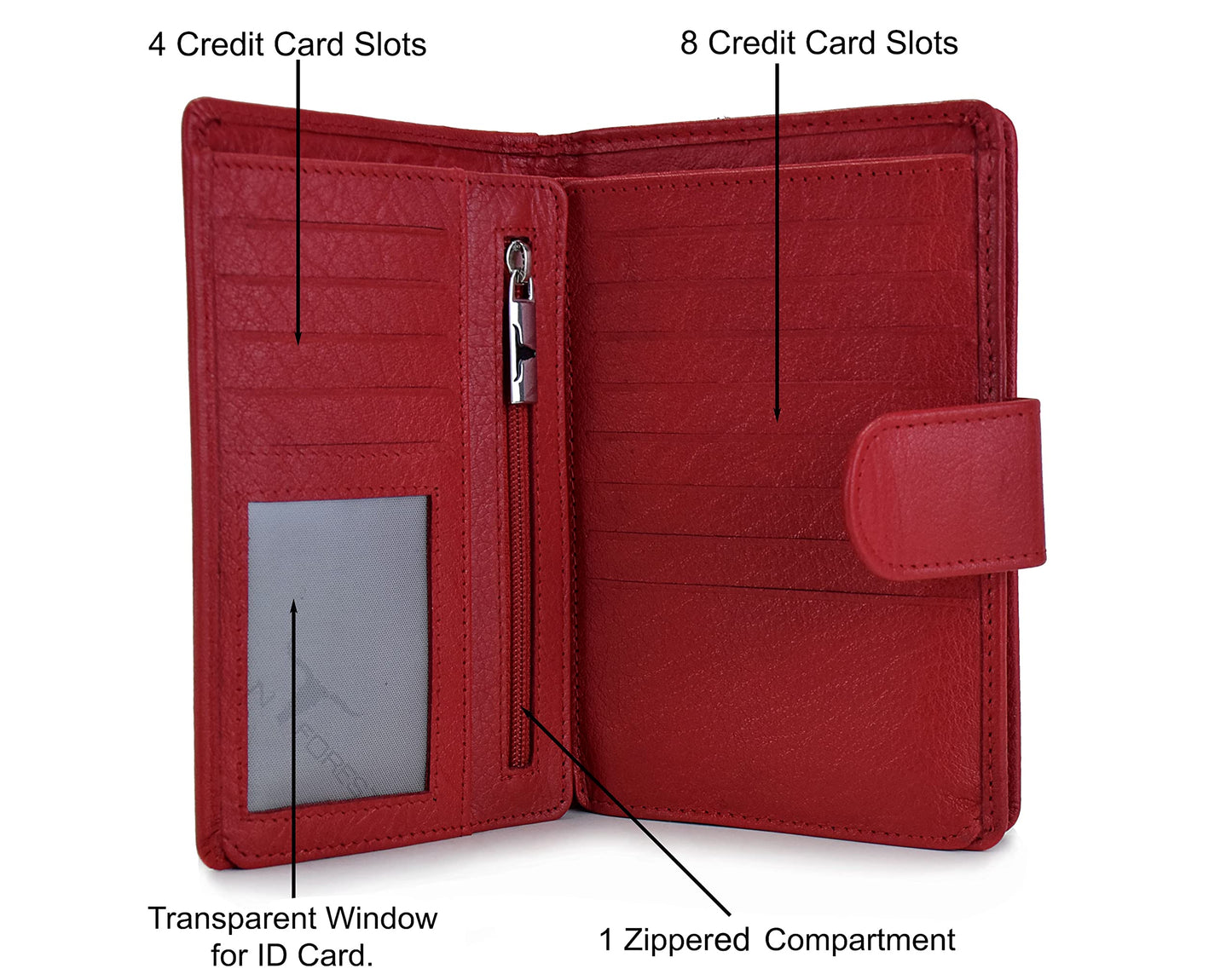 URBAN FOREST Tina Red Womens Leather Wallet