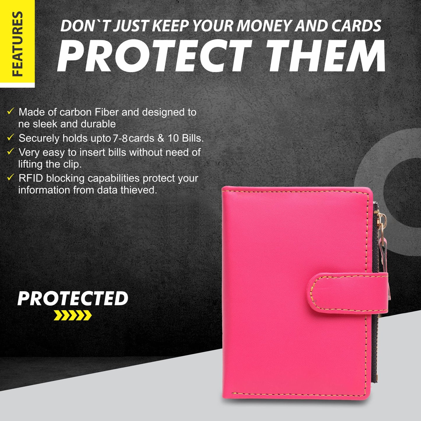 TnW Small Women's Wallet -PU Leather Multi Wallets | Credit Card Holder | Coin Purse Zipper -Small Secure Card Case/Gift Wallet for Women and Girls