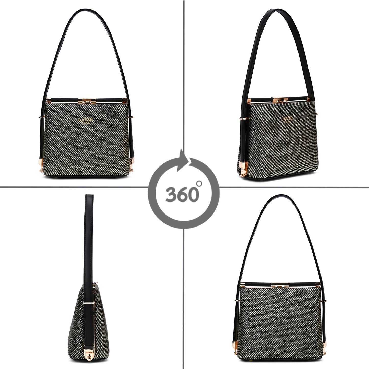 Lavie Luxe Women's Glam Glare Small Frame Satchel Handbag | Satchel Bag for Work | Ladies Purse | Stylish Shoulder Bag | Gift For Women
