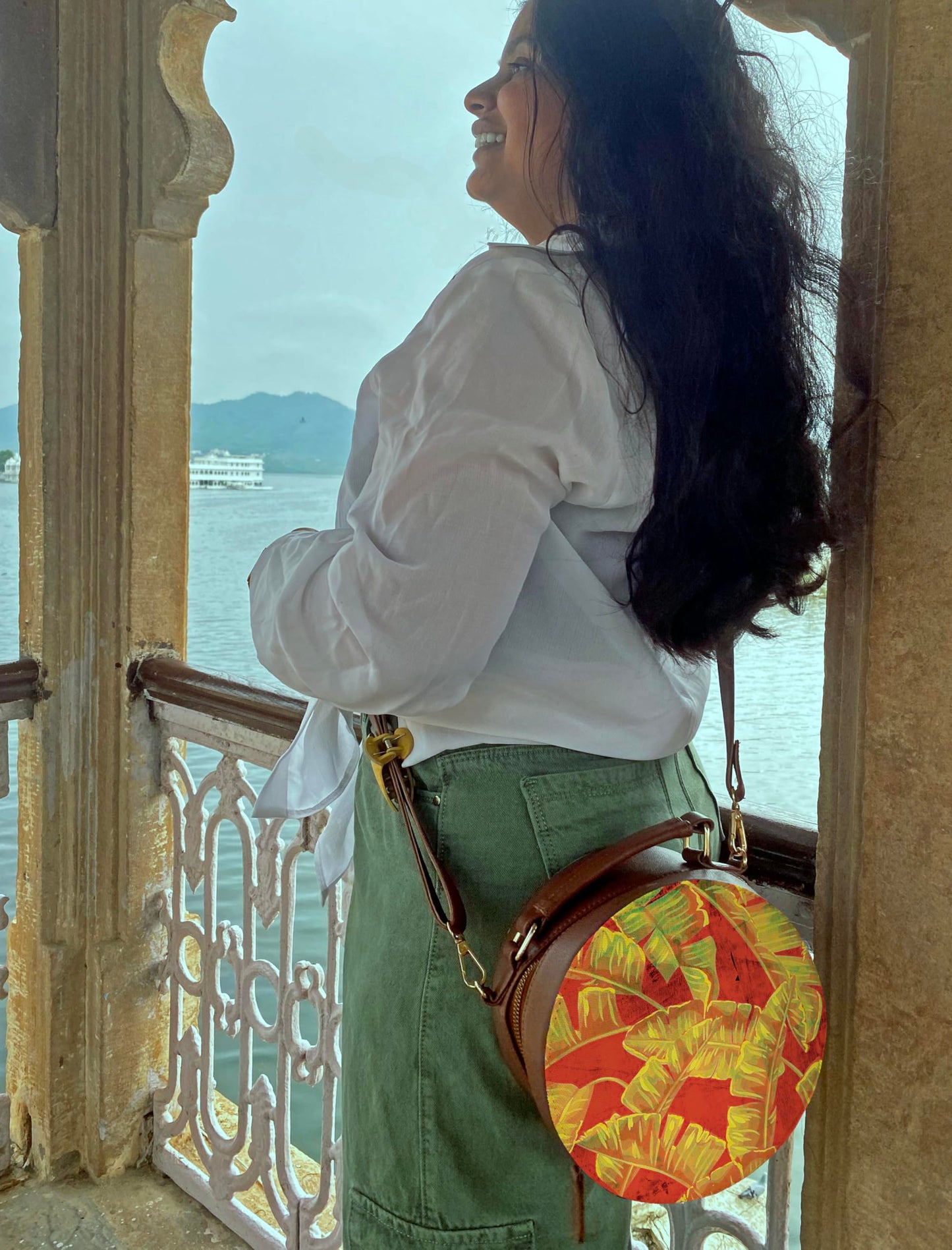 Kalankit Round Sling Bag for Women | Lightweight Vegan Leather Crossbody | Stylish Compact Purse | Compact Handbag for Women | Valentine Gift for Girlfriend | Breaking The Monotony