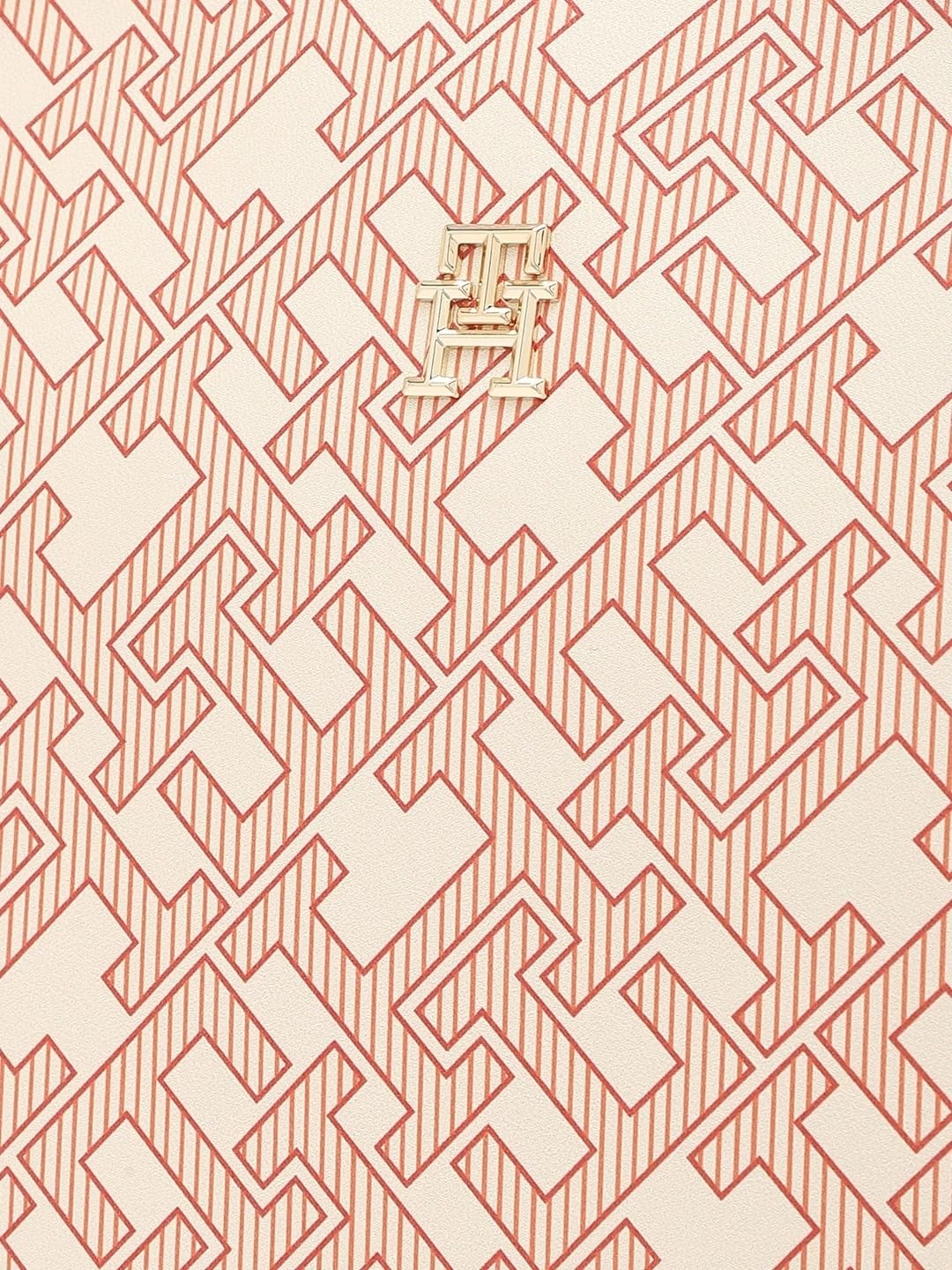 Tommy Hilfiger Logo Orange Pu Tote Bag