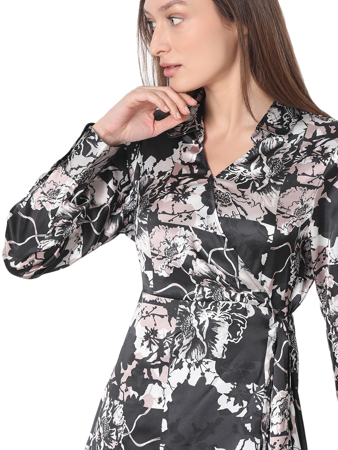 Vero Moda Women's Polyester A-Line Above The Knee Dress (10322871- Black