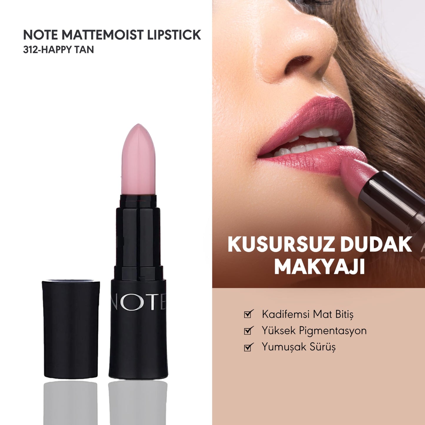 Note Cosmetique Lipstick Happy Tan (Matte)