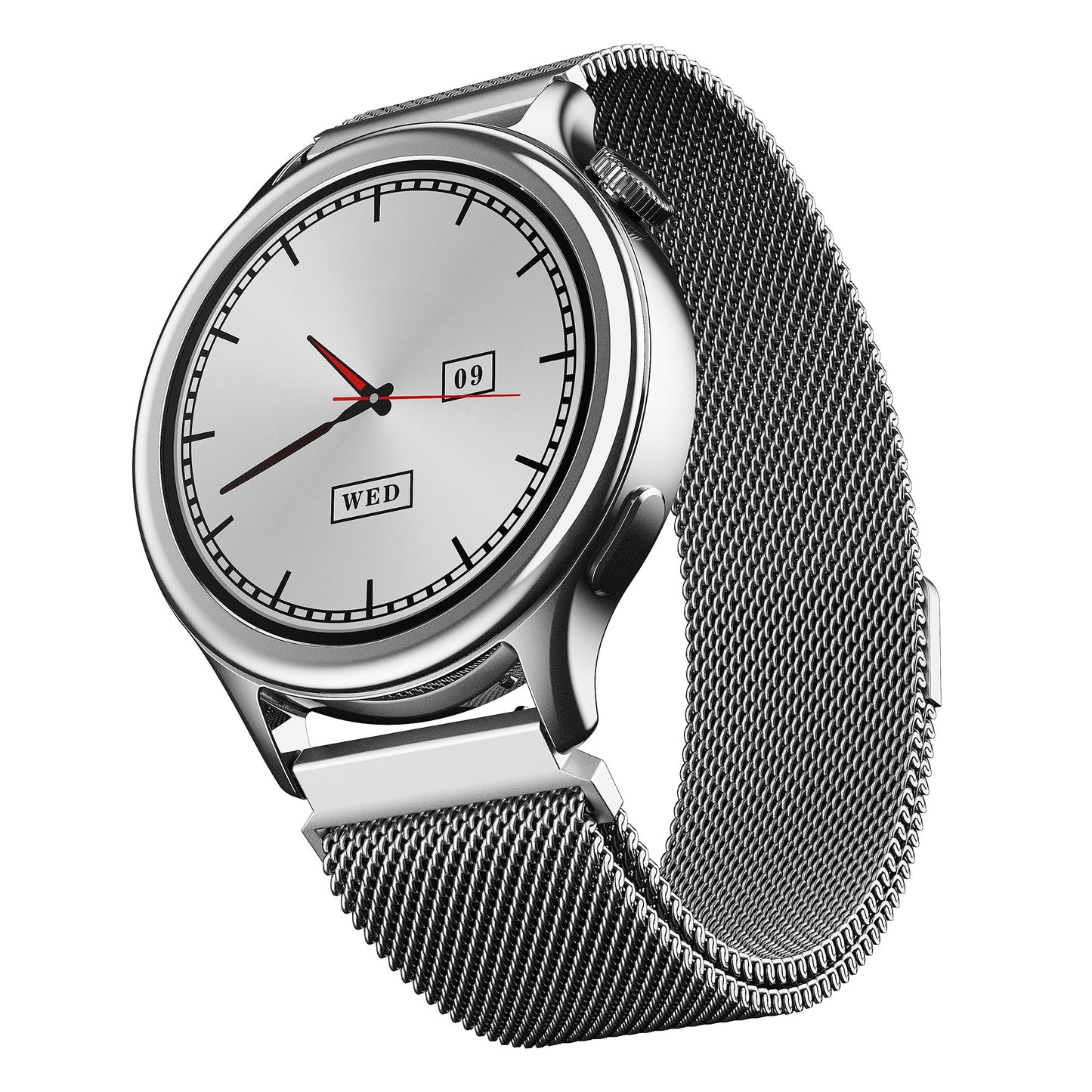 Boat Enigma Daze Women's Luxury Smart Watch w/ 1.3”(3.3cm) AuraVue Display w/ 20% Higher Brightness, Emergency SOS, Female Wellness Tracking, BT Calling, smart Watch for Women Latest (Elegant Silver)
