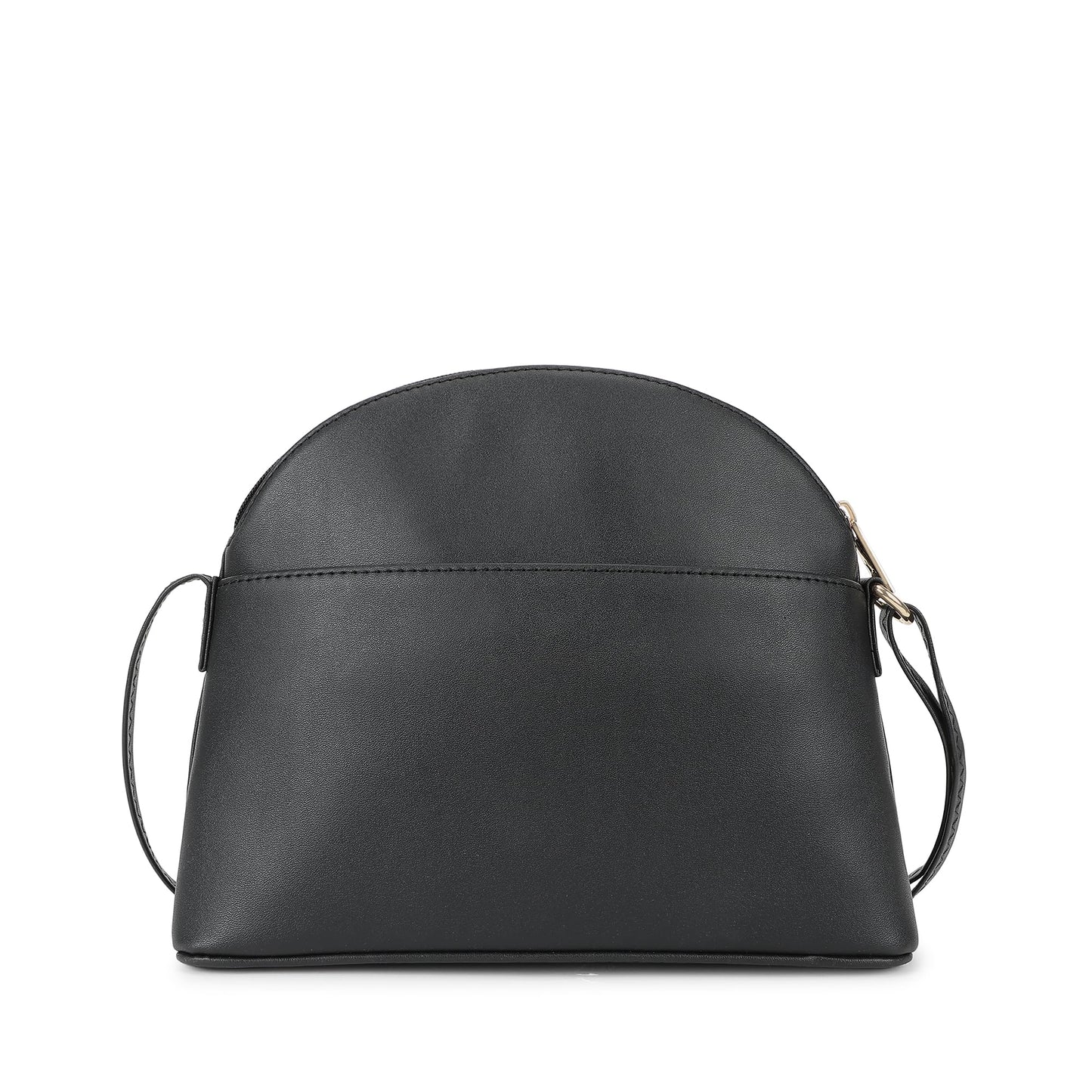 Fastrack Sling Bag | Faux Leather Sling With Adjustable Belt and Quick Access Pocket | Zip Closure and Spacious Interior | Trendy Women's Handbags, Black