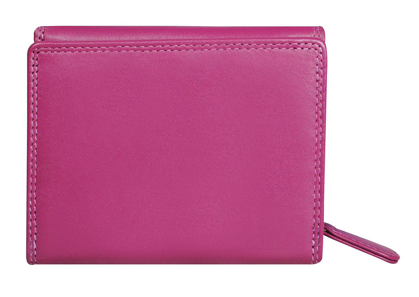 Women's Genuine Leather Wallet-Long Purse Wallet with Multiple Card Slots, Zip Pocket and Note Compartment (Pink)