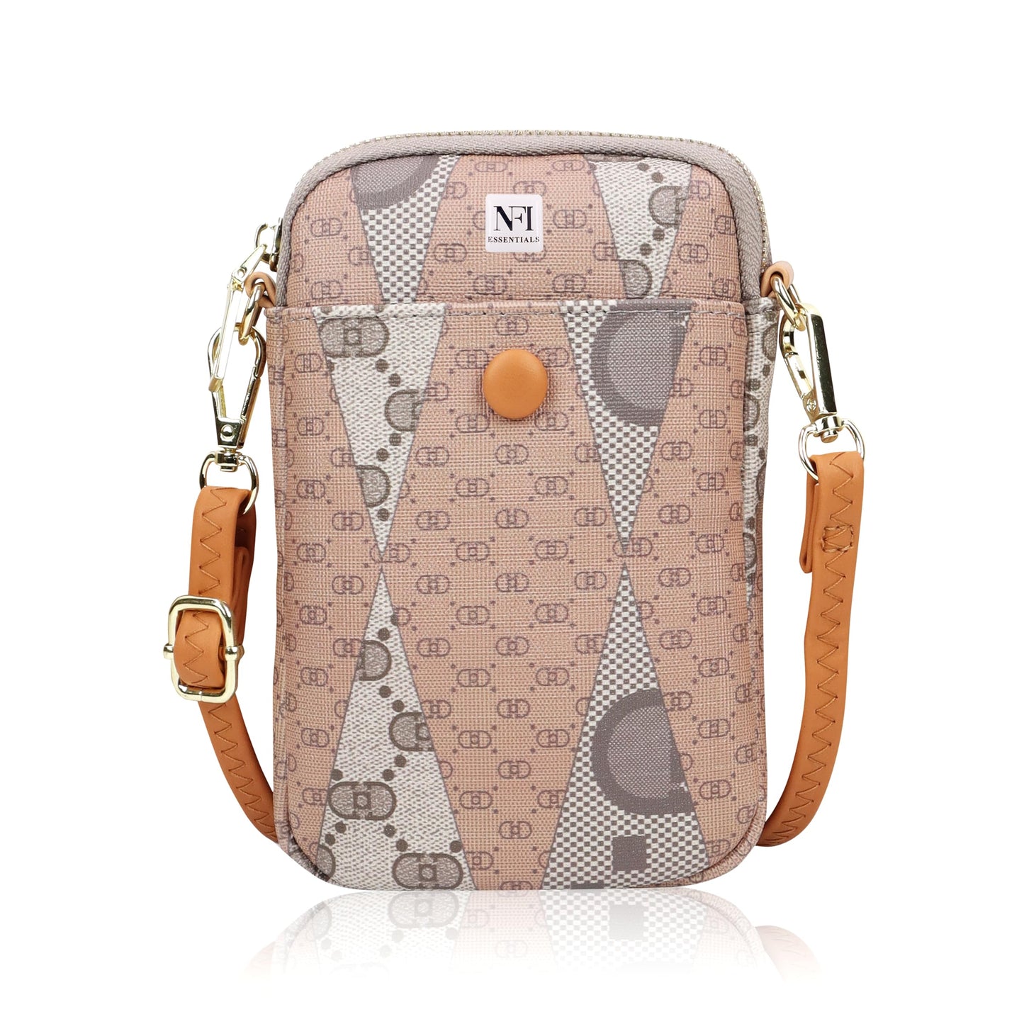 NFI essentials Womens Mobile Cell Phone Holder Bag, Small Crossbody Wallet, Pocket Wallet, Hand Purse, Clutch Mobile Sling Bag, Phone Pouch for Girls