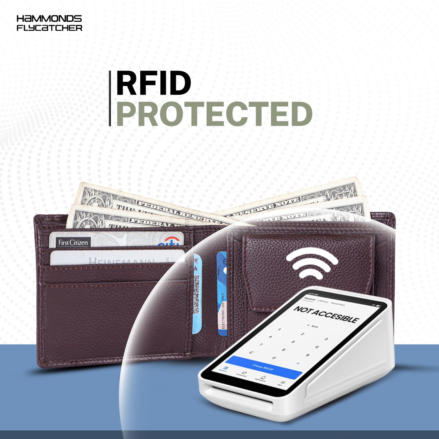 HAMMONDS FLYCATCHER Wallet for Men Leather Original, Mens Wallet, Leather Wallets for Men Stylish, Bi-Fold Wallets for Man, 6 Card Slots, Easy Access Card Slots, Coin Pocket, Mens Gift - Croc Redwood