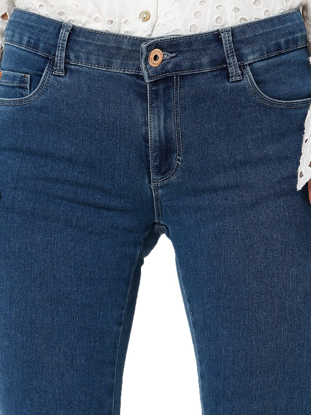 VERO MODA Regular Fit Jeans(102455302_Medium Blue Denim_26)