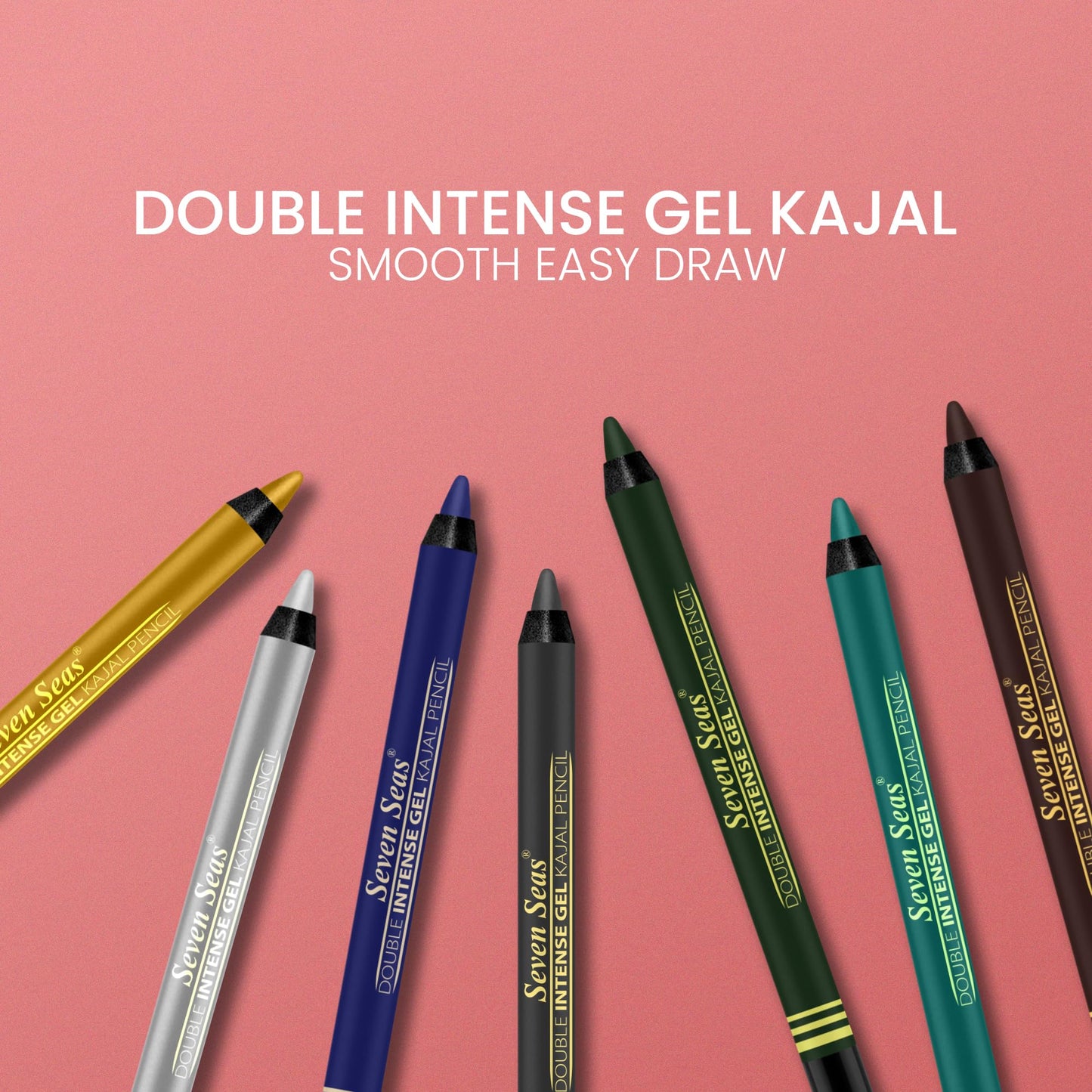 Seven Seas Longwear Matte Eye Pencil | 12 Hr Long Stay | Smooth One Stroke Application | Intense Color Pay Off | Soft Blendable Formula | Smudge Proof | Water Proof (Brown)