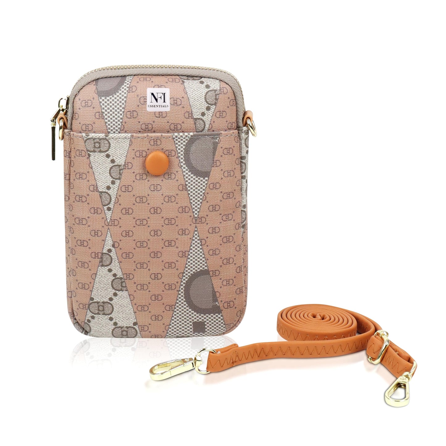 NFI essentials Womens Mobile Cell Phone Holder Bag, Small Crossbody Wallet, Pocket Wallet, Hand Purse, Clutch Mobile Sling Bag, Phone Pouch for Girls