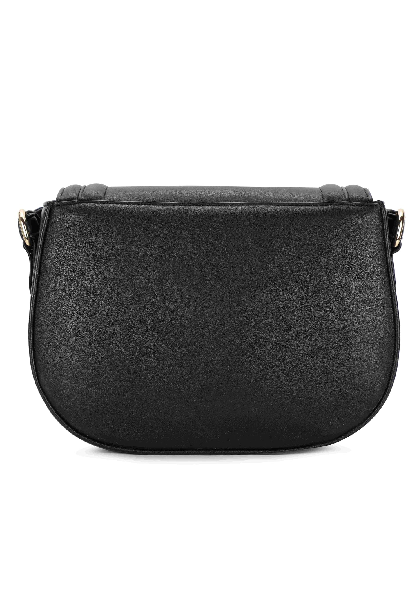 RASHKI ALYA- Womens Crossbody Vegan Leather Handbag | Spacious | Unique Shape | Party Purse | Magnetic Button Closure (Black)