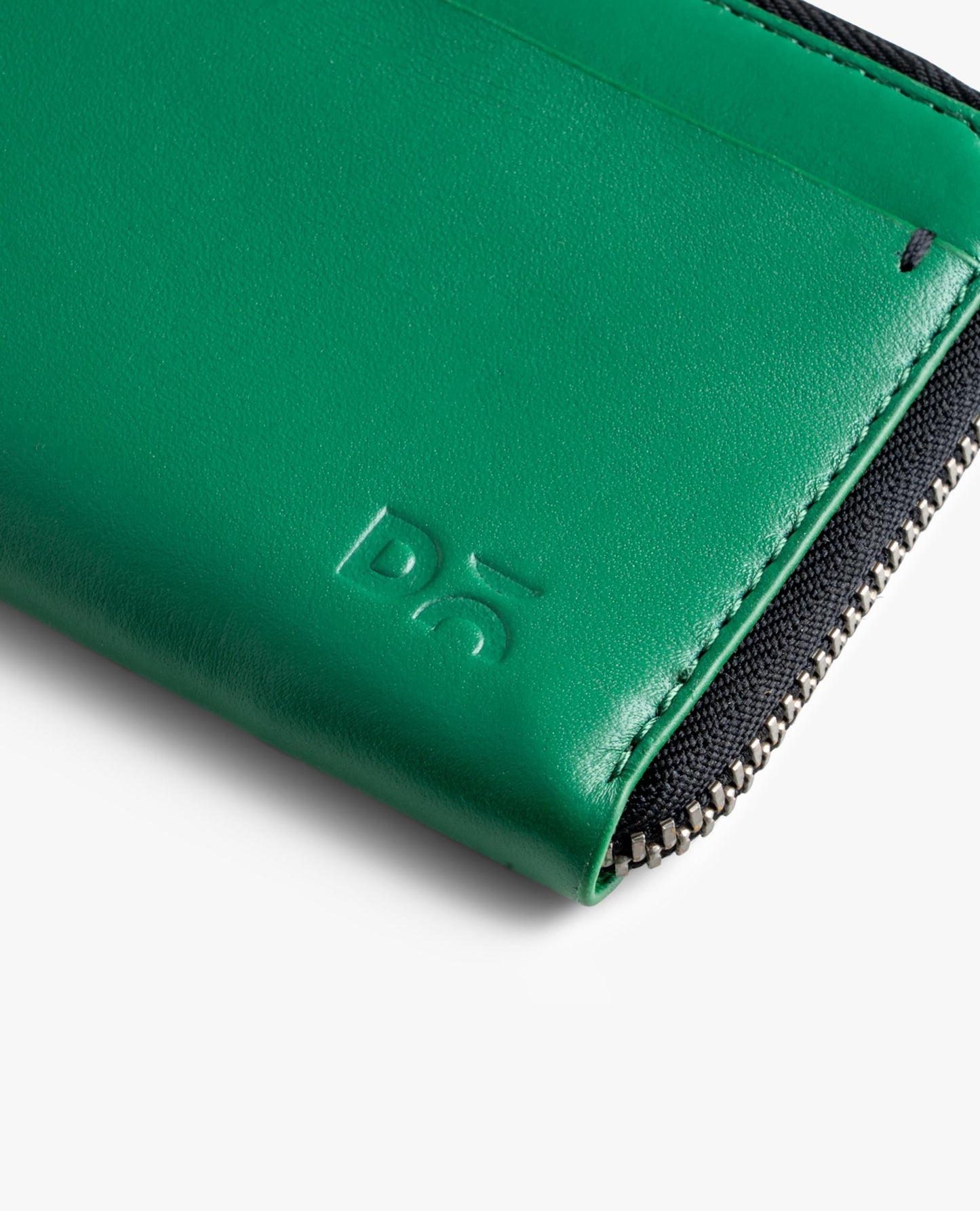 DailyObjects Green Even L-Zip Wallet | Men Women | Premium Design | Full-Grain Leather | Handcrafted | Card - Card - Coins Holder | Dual-Tone Colorways | Meticulous Stitching | Sleek and Soft Form
