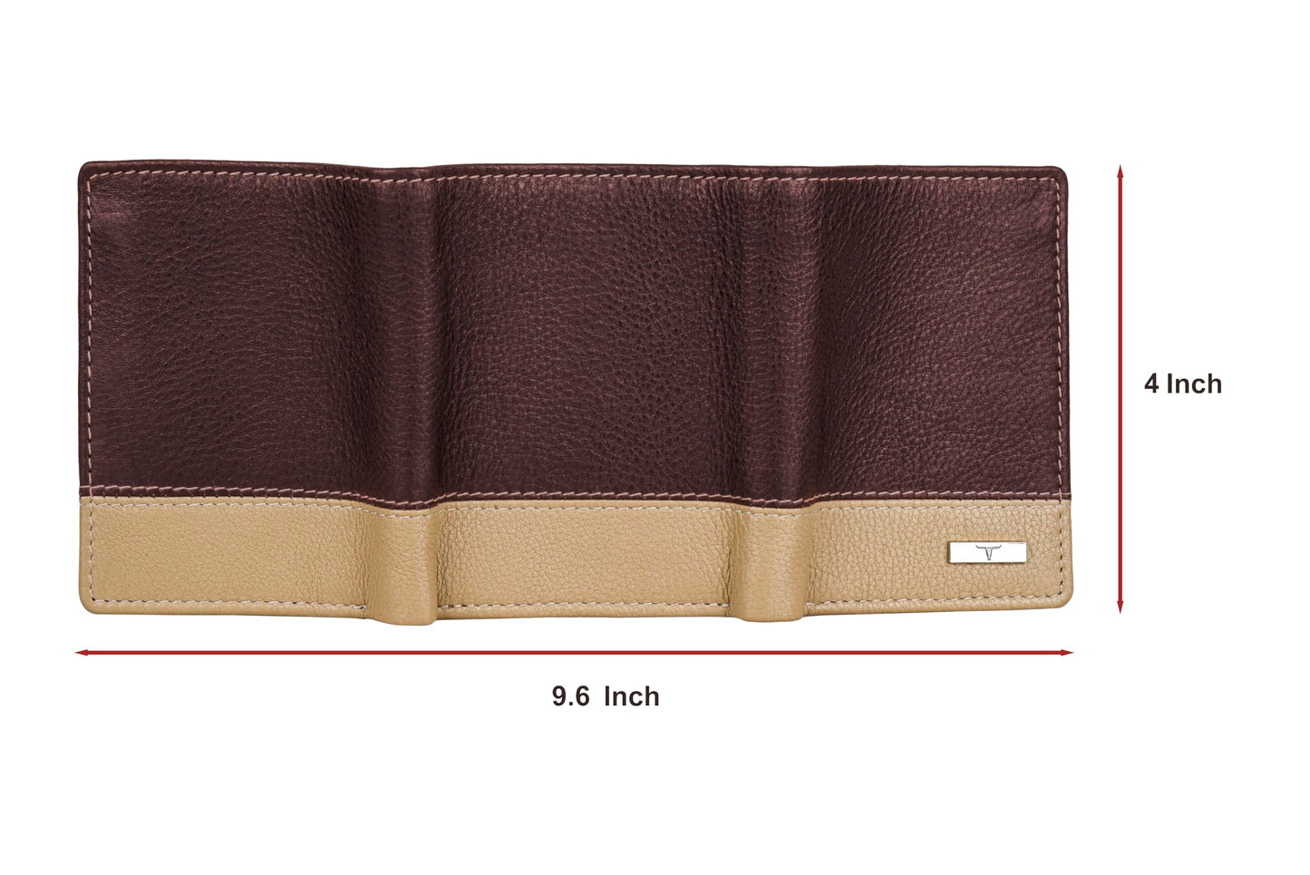 URBAN FOREST Travis Brown/Beige Leather Wallet for Men