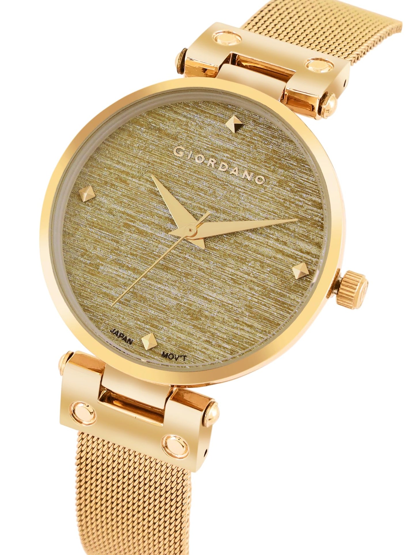 Giordano Analog Stylish Watch for Women Water Resistant Fashion Watch Round Shape with 3 Hand Mechanism Wrist Watch for Girls & Ladies to Compliment Your Look/Ideal Gift for Female - GZ-60056