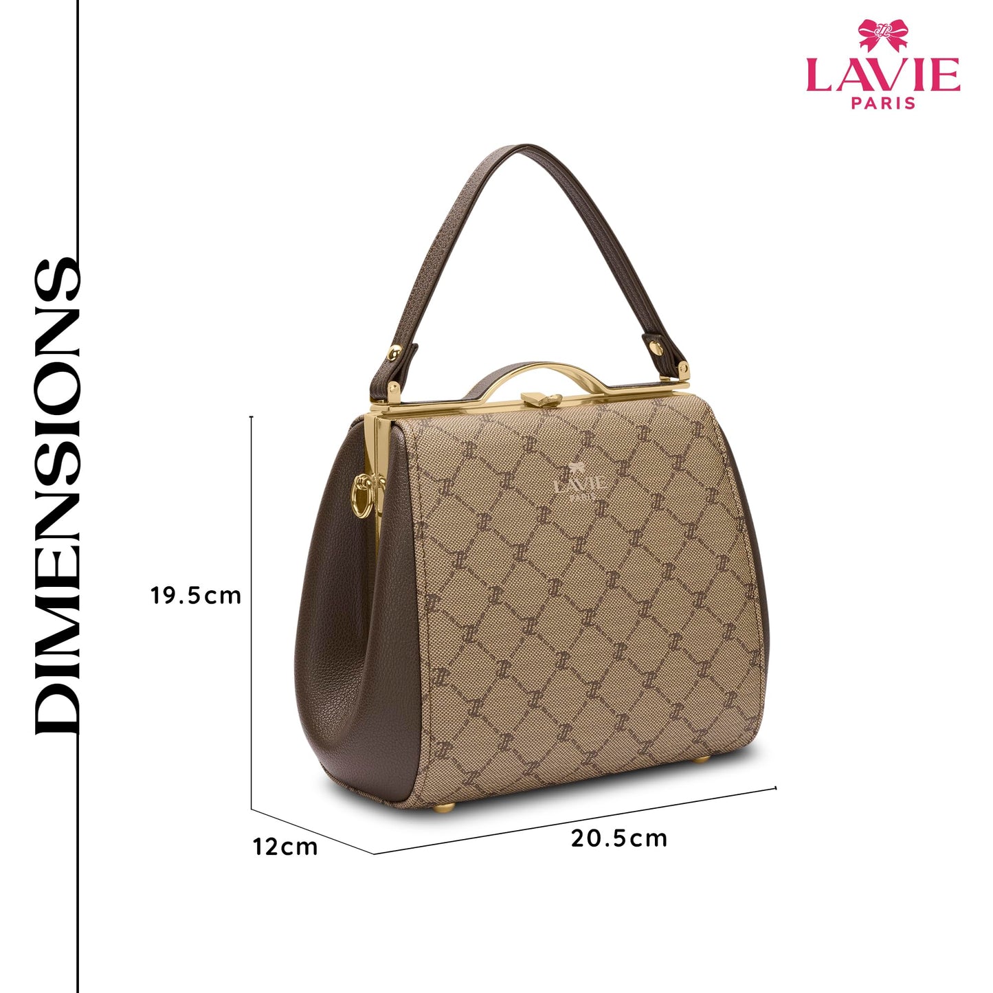 LAVIE PARIS Women's Joff Frame Satchel Bag | Satchel Handbag for Work | Ladies Purse | Stylish Shoulder Bag | Gift for Women