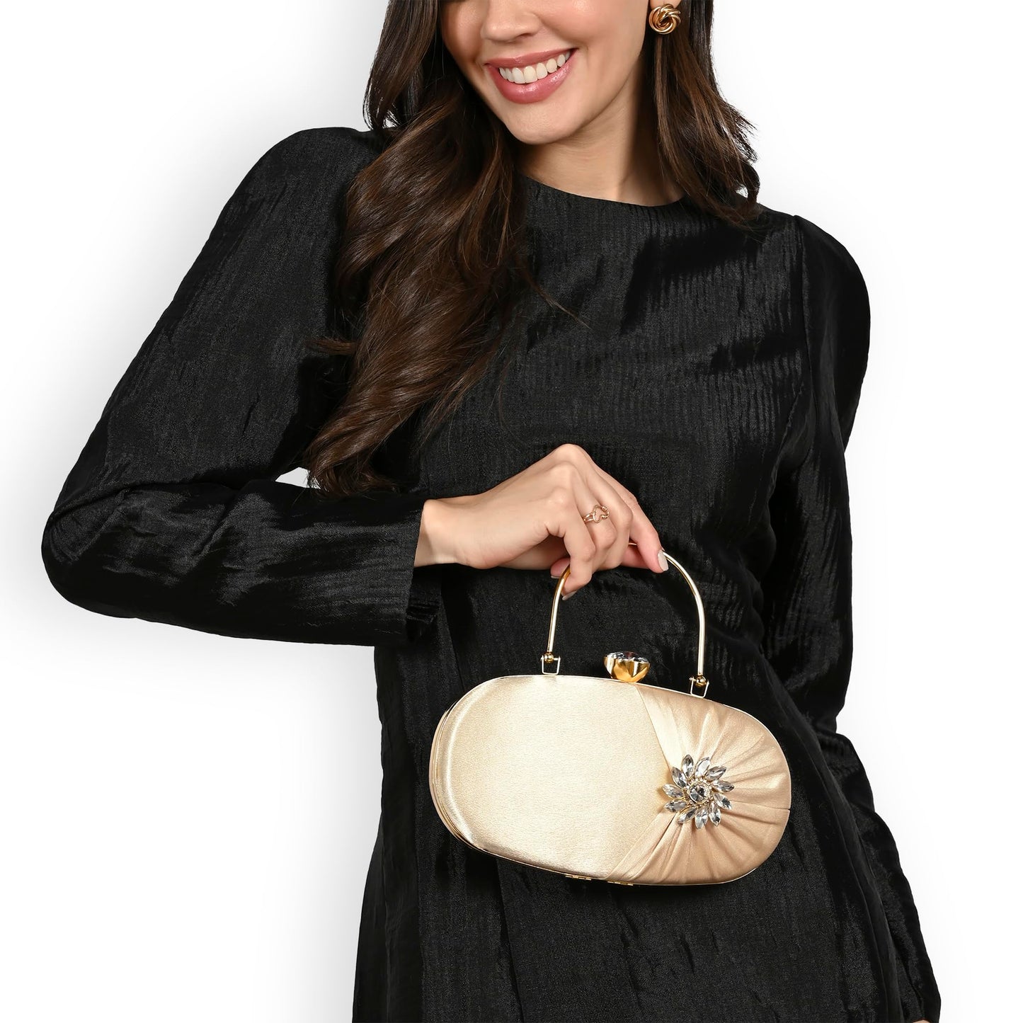 Lavie Women's Shaiz Oval Framed Clutch | Ladies purse | Gift For Girl, Women