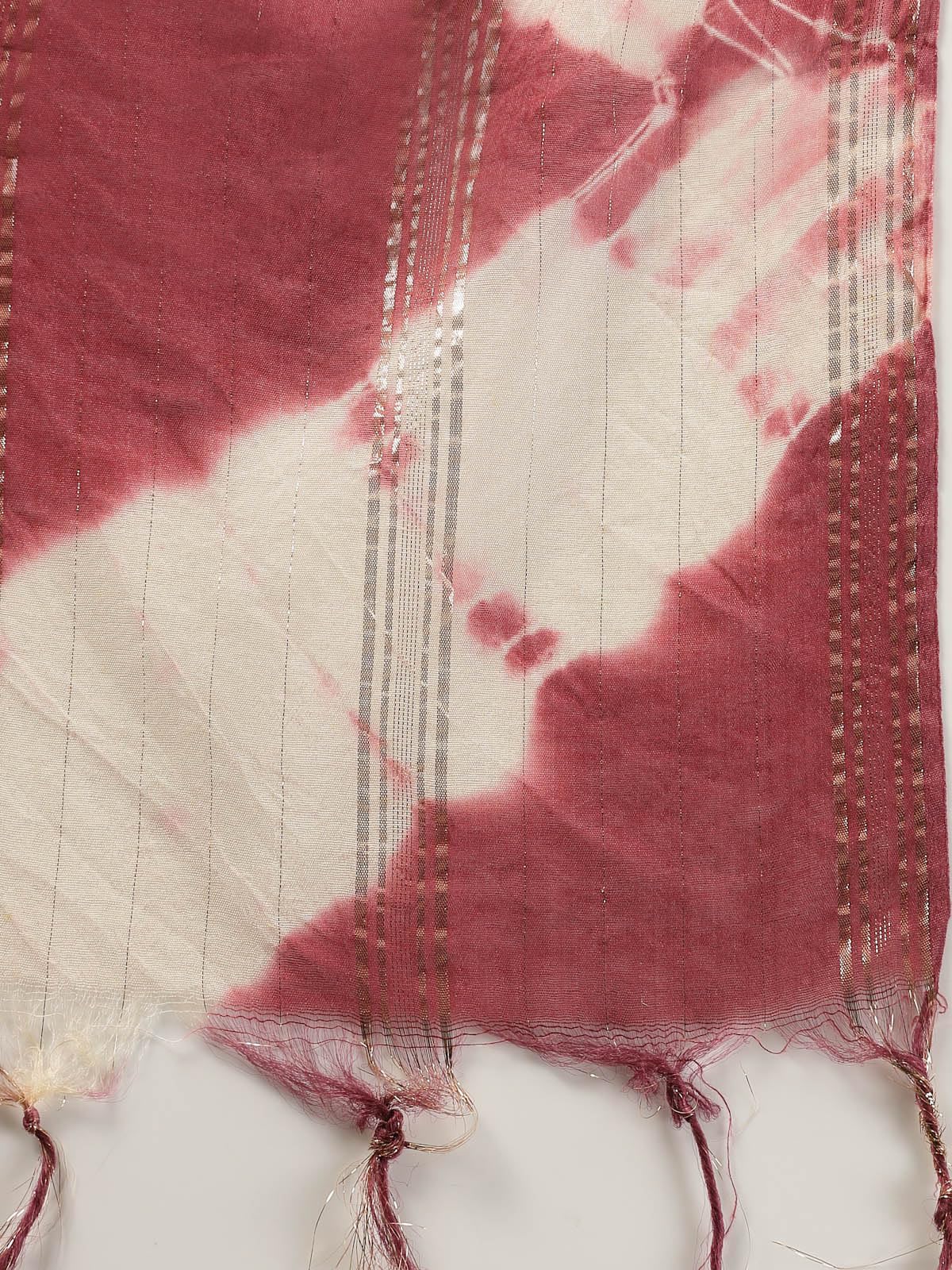 Stylum Women's Woven Designed Cotton Blend Straight Kurta Pant with Dupatta