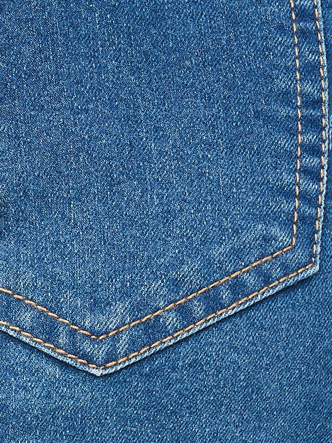 Max Women Washed Pencil Skirt (NR041DMID Blue)_36