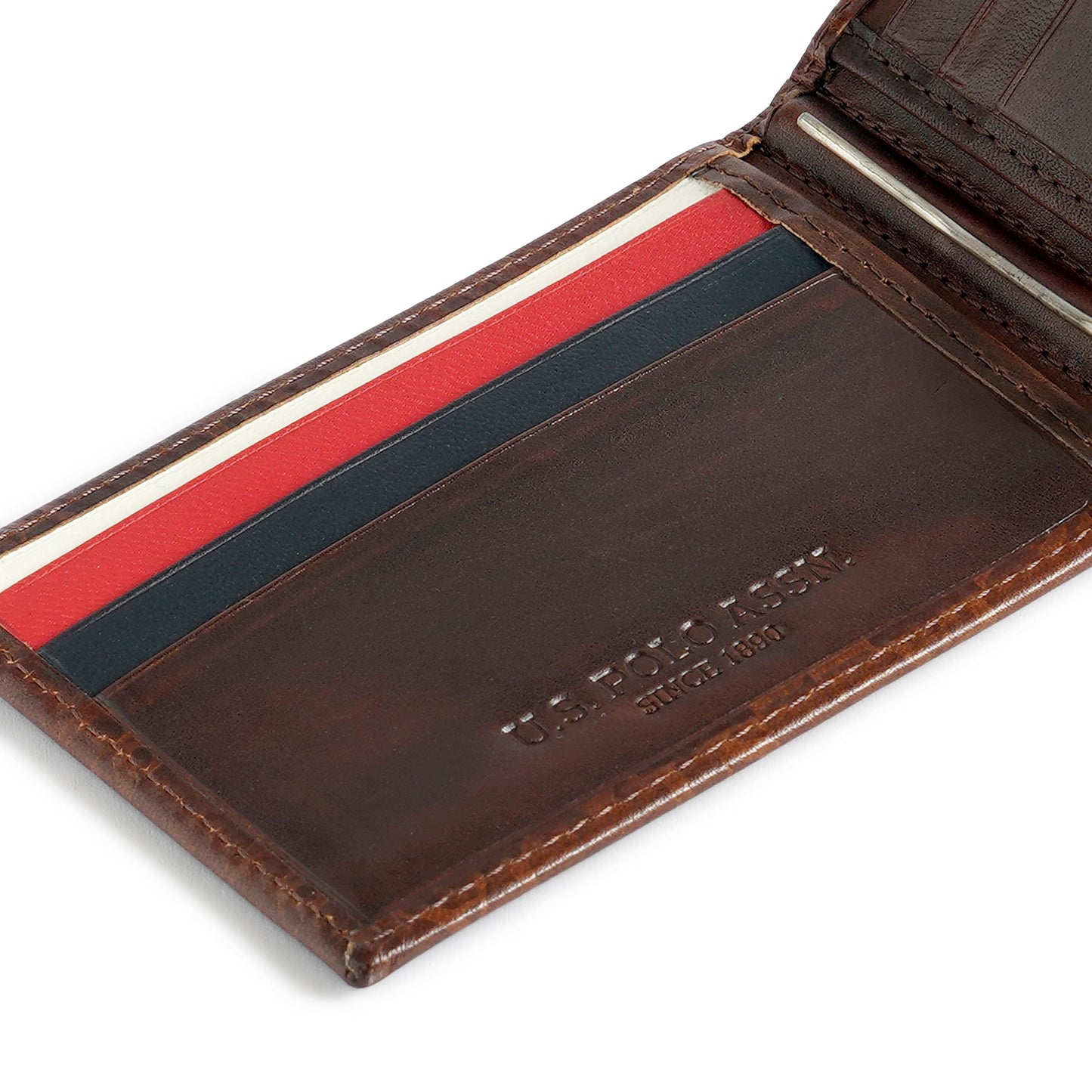 U.S. POLO ASSN. Volos Dk. Brown Leather Wallet for Men