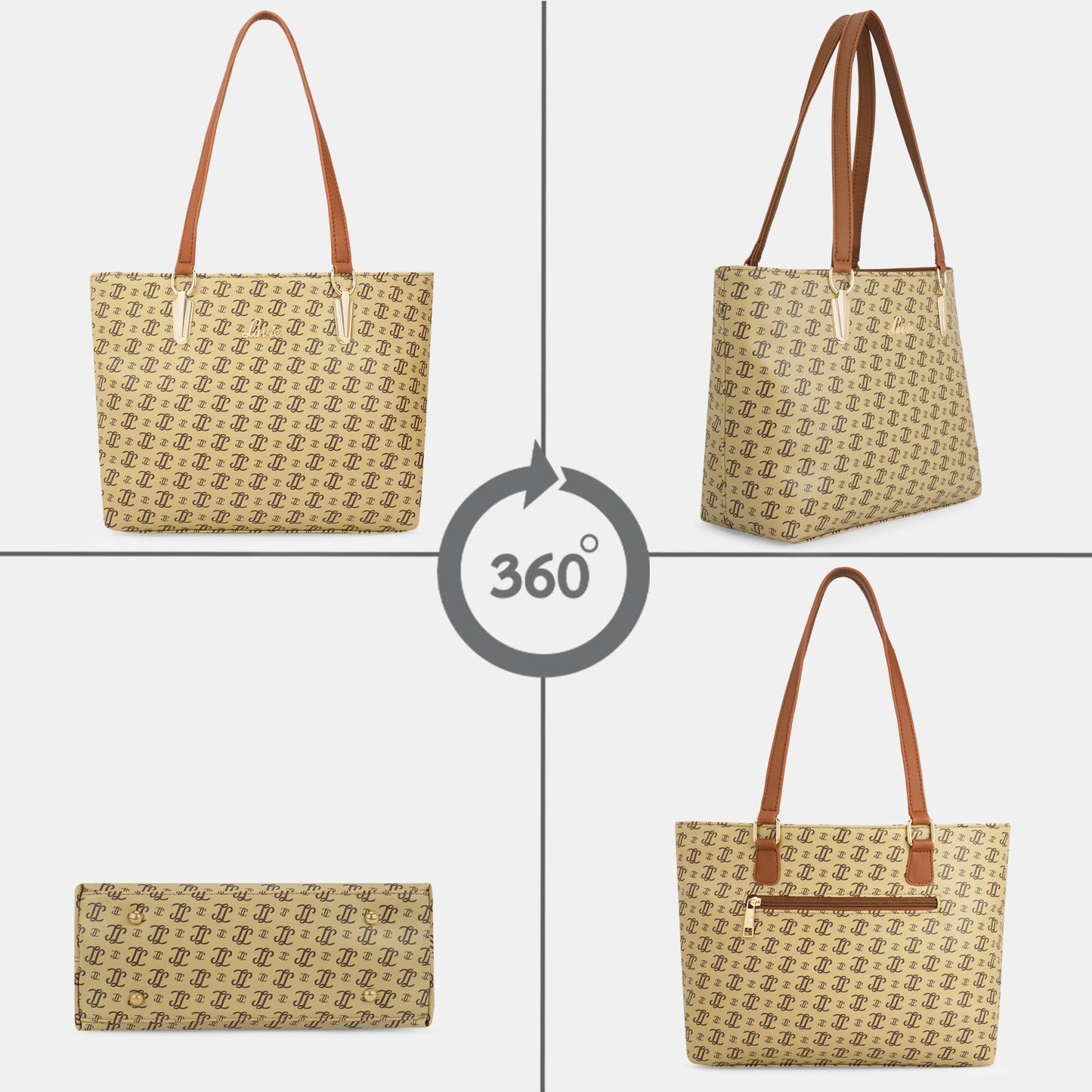 Lavie Women's Kathy Monogram LL Print Tote | Ladies Purse Handbags