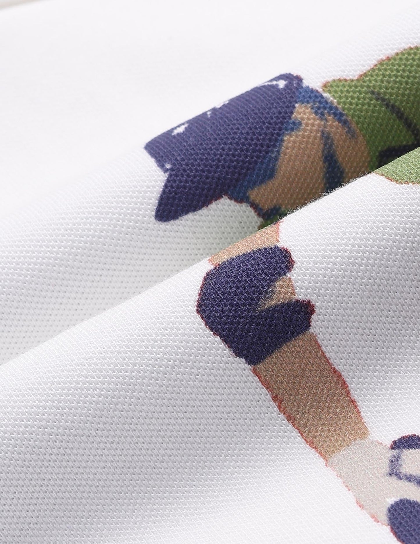 U.S. Polo Assn. Denim Co. Men's Brand Printed Pure Cotton Polo Shirt Ivory