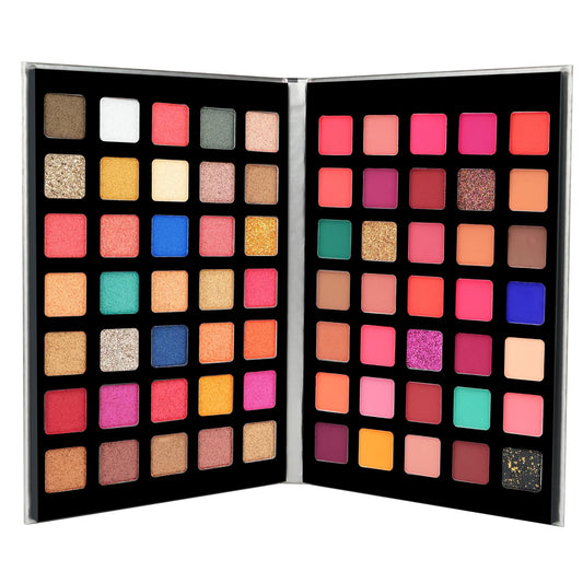 Colors Queen 70 Multi-Color Eyeshadow Palette | Highly Pigmented and Long Wearing Eye Shadow Palette with Matte, Shimmer & Glitter Shades | Easy to Blend, Minimal Fall Out for Eye Makeup (70 Color)