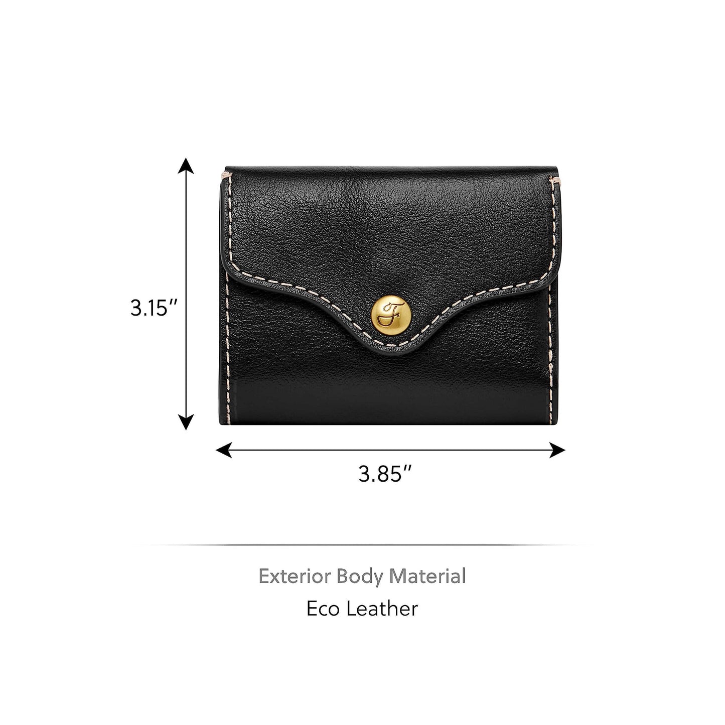 Fossil Women Leather Heritage Black Wallet Sl8231001