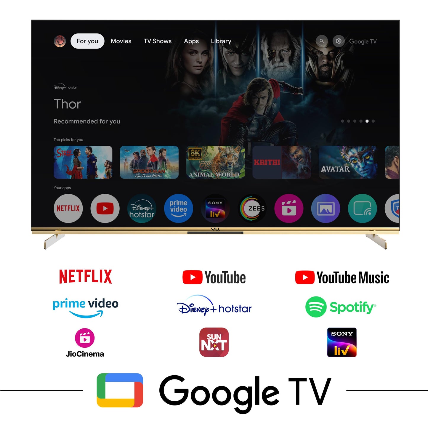 Vu 139cm (55 inches) Masterpiece Frame Series 4K QLED TV 55MASTERPIECE (Armani Gold)