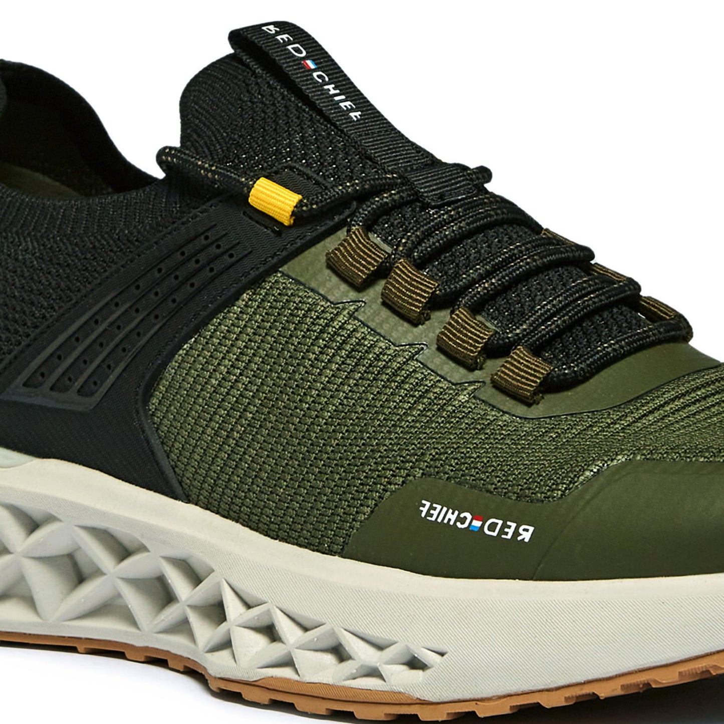 Red Chief Sports Walking Shoes for Men & Boys | Stylish Lightweight Lace-Up Casual Shoes Trendy Outdoor Comfortable Walking Footwear | Black-Olive | Size-7 | W7014 F022